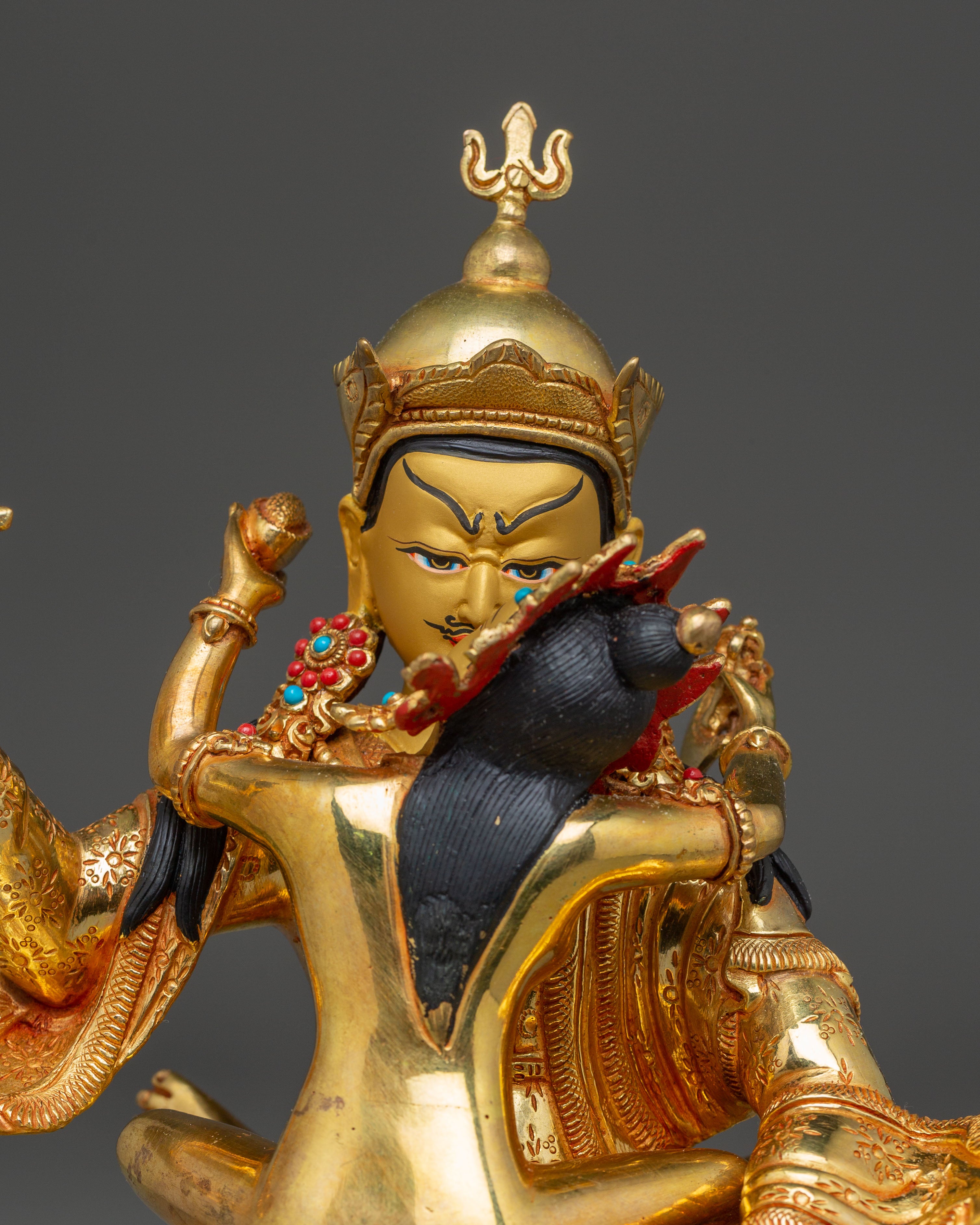 Statue of Guru Rinpoche with Consort | Lotus Born Guru