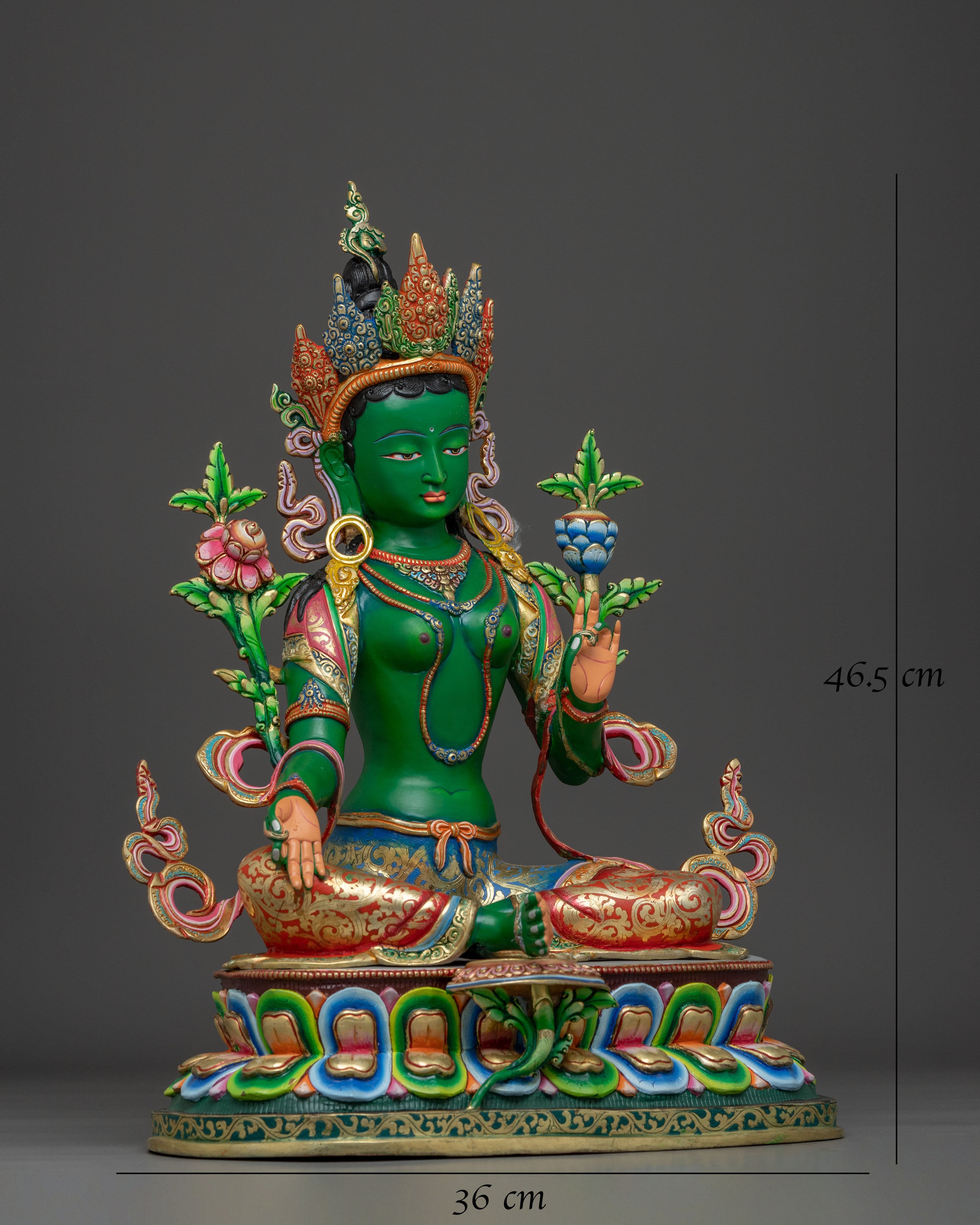 Statue of Green Tara: Mother in Action 