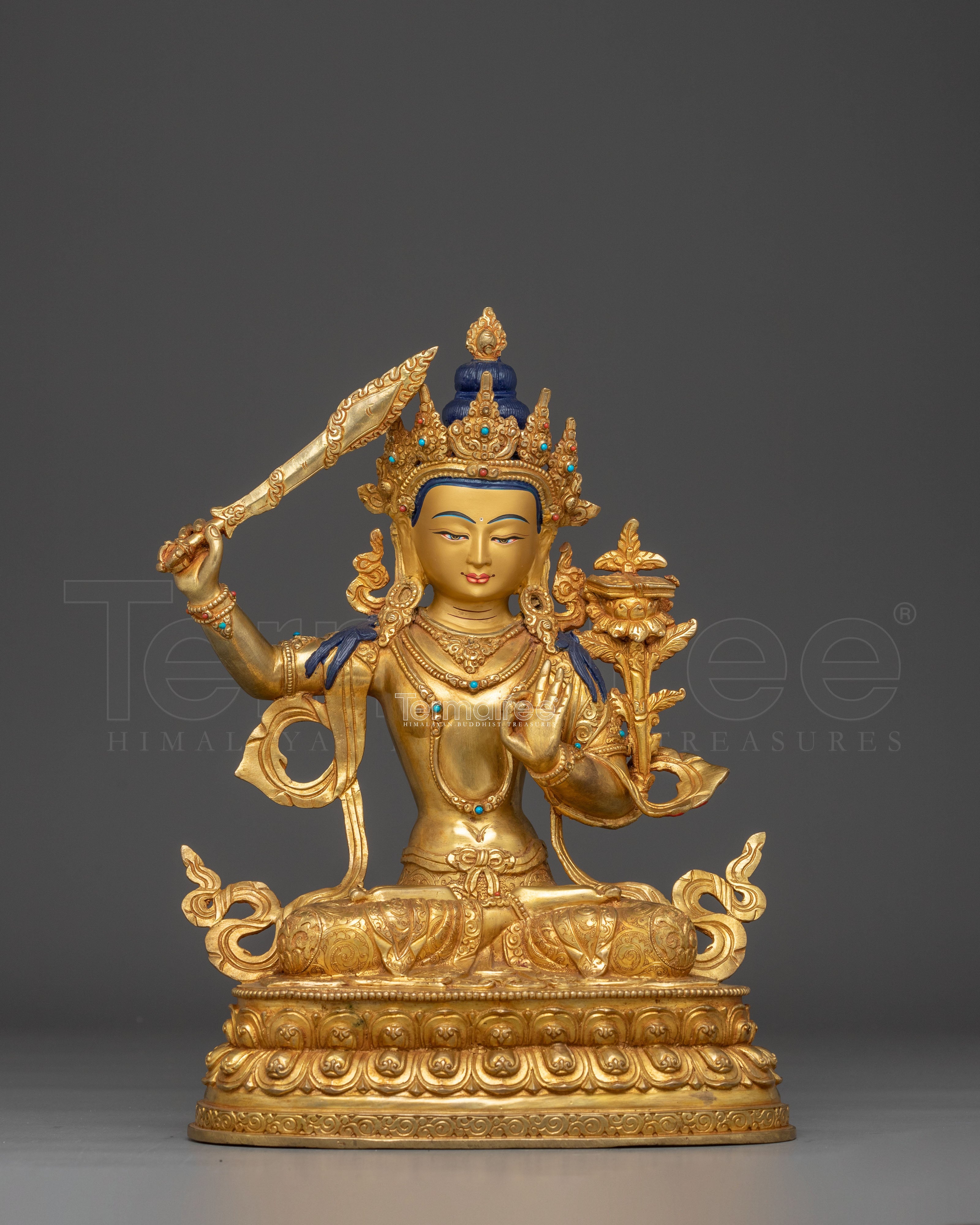 Divine Wisdom Bodhisattva Manjushri Statue for Meditation