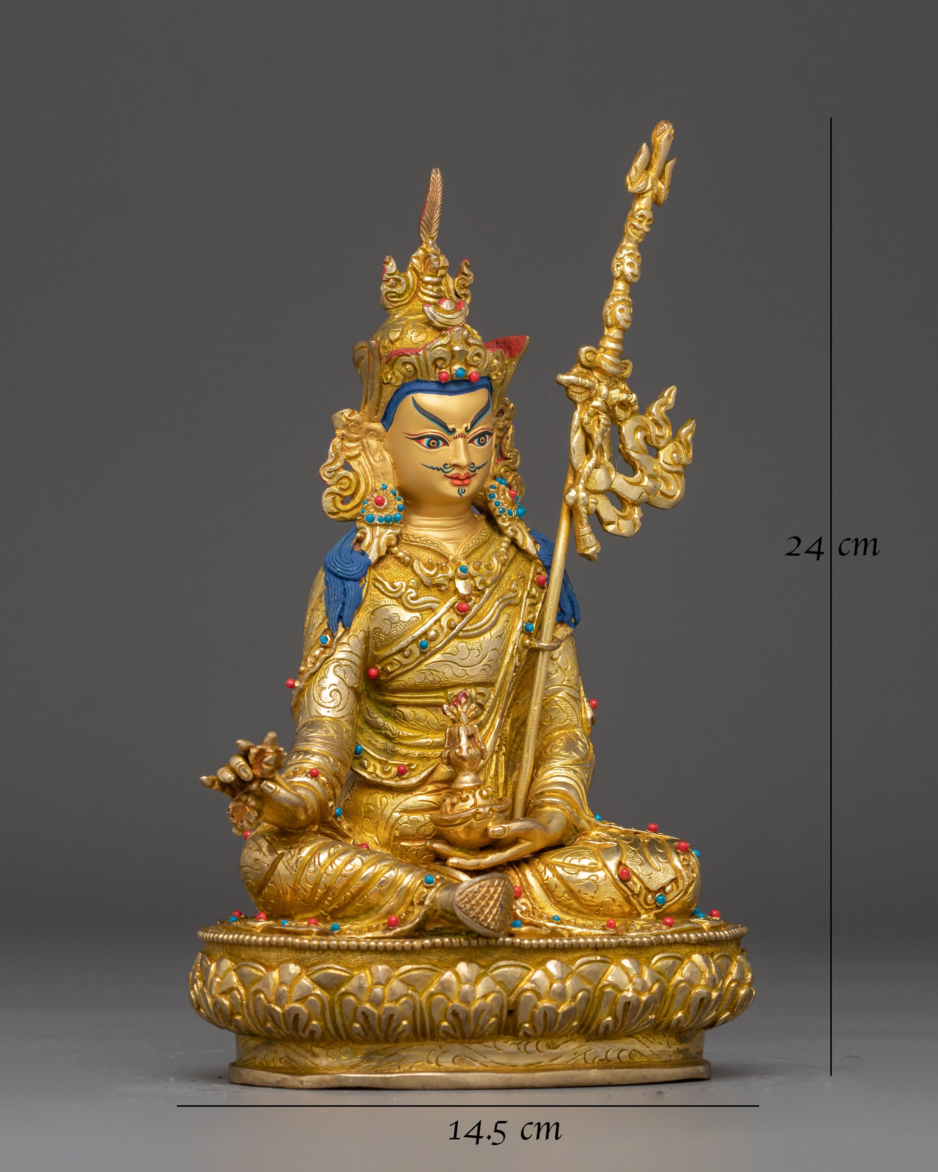 Golden Guru Rinpoche Art for Meditation