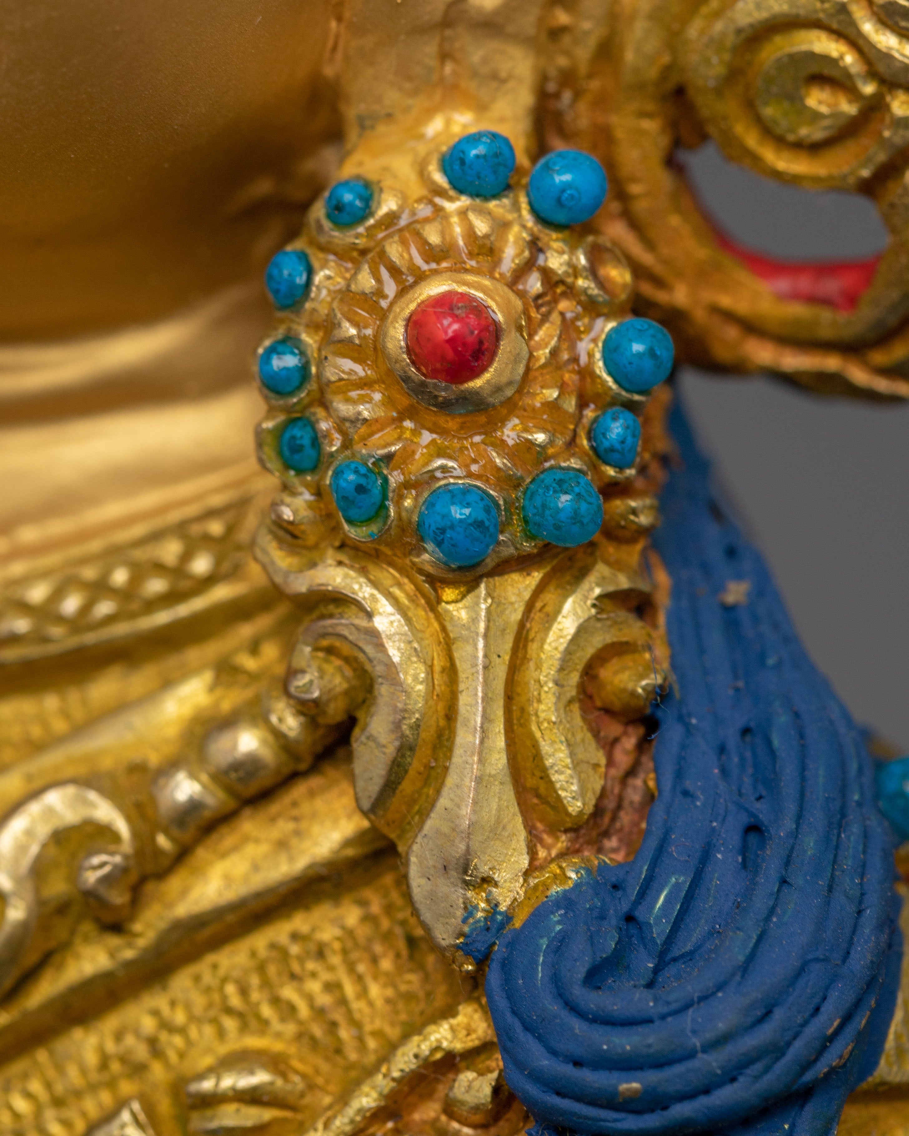 Golden Guru Rinpoche Art for Meditation - A Symbol of Wisdom & Protection