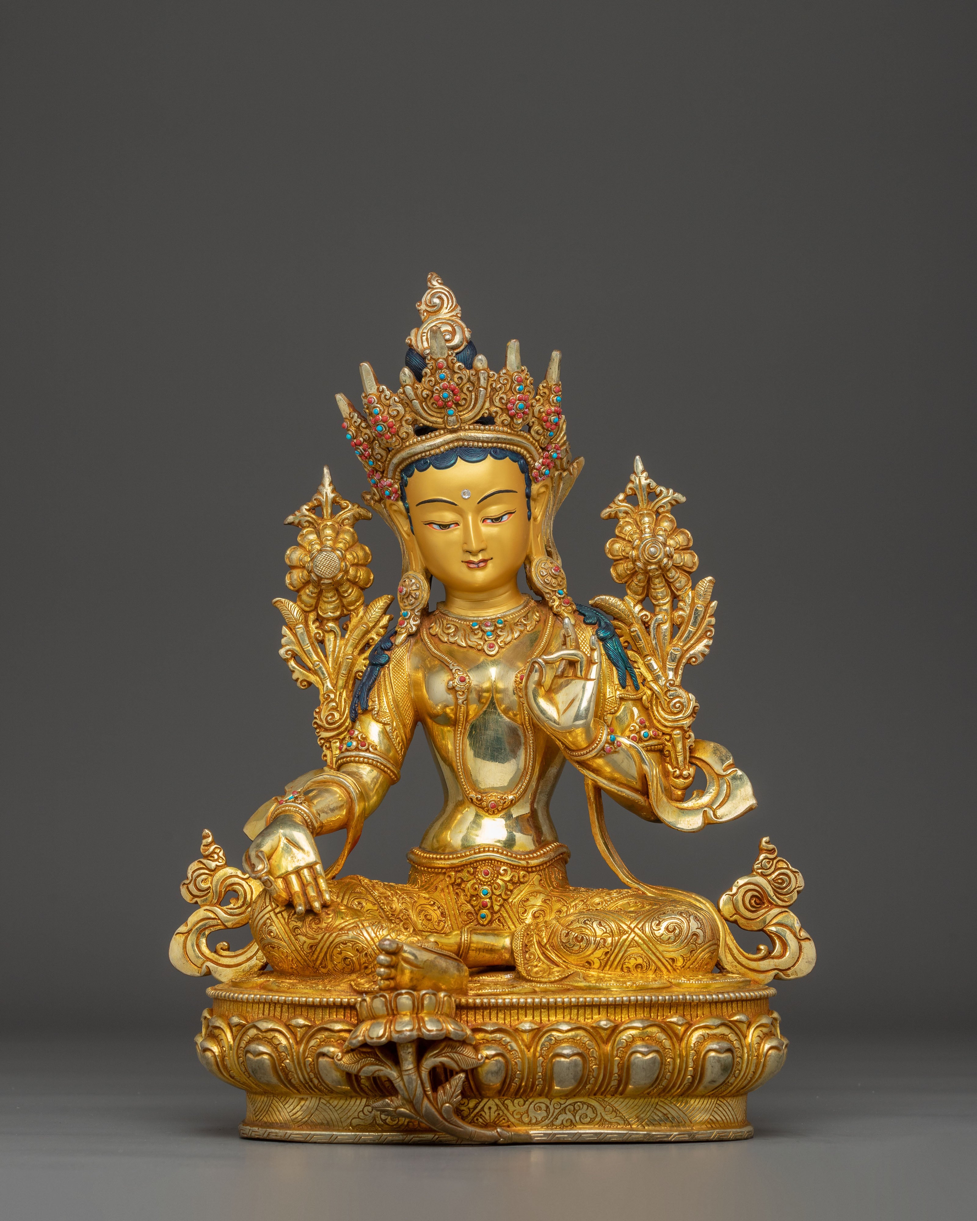 Handmade Statue of Compassionate Mother Green Tara 
