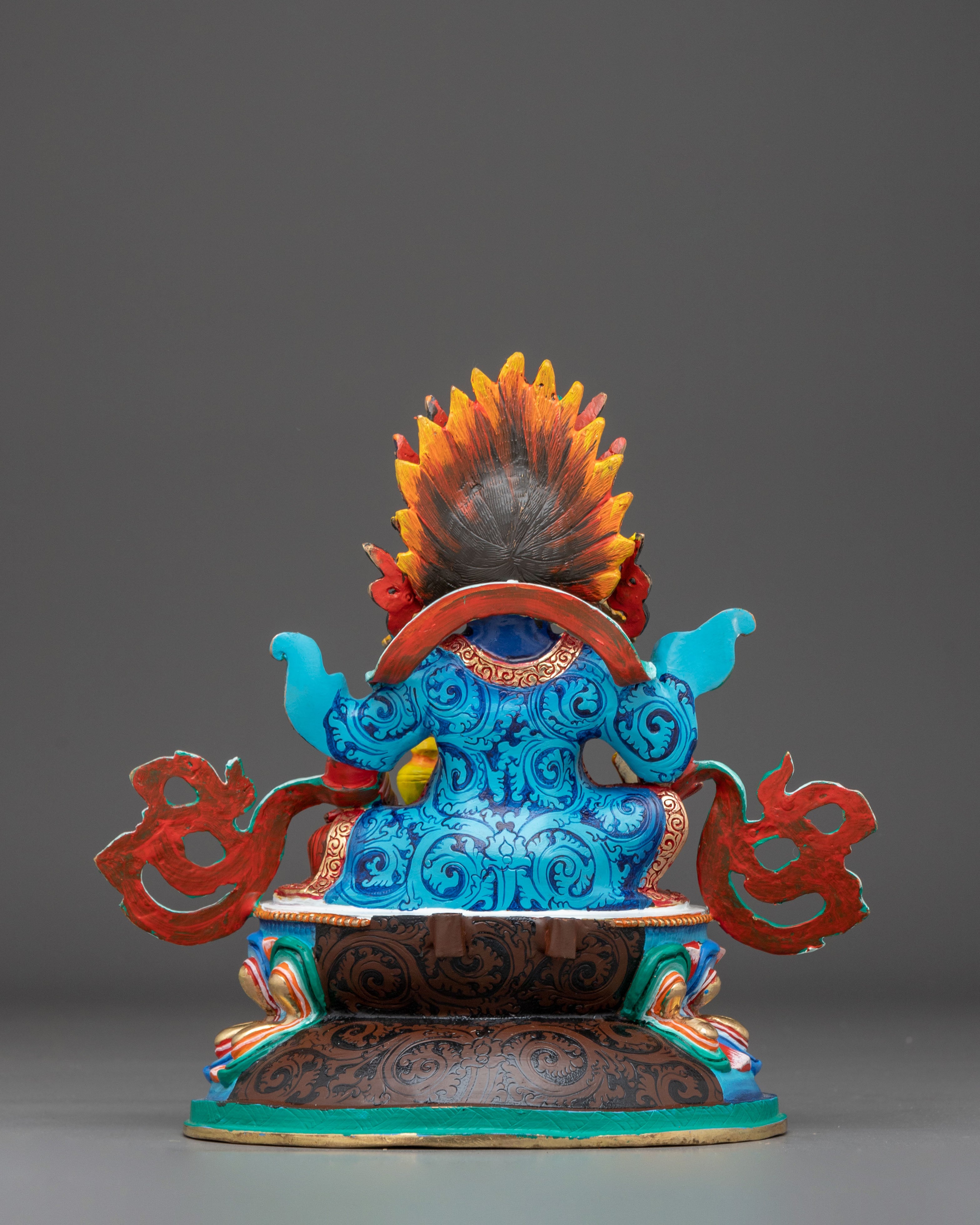 Shanglon Dorje Dudul Statue – Gold Colored Copper | Tibetan Buddhist Sculpture