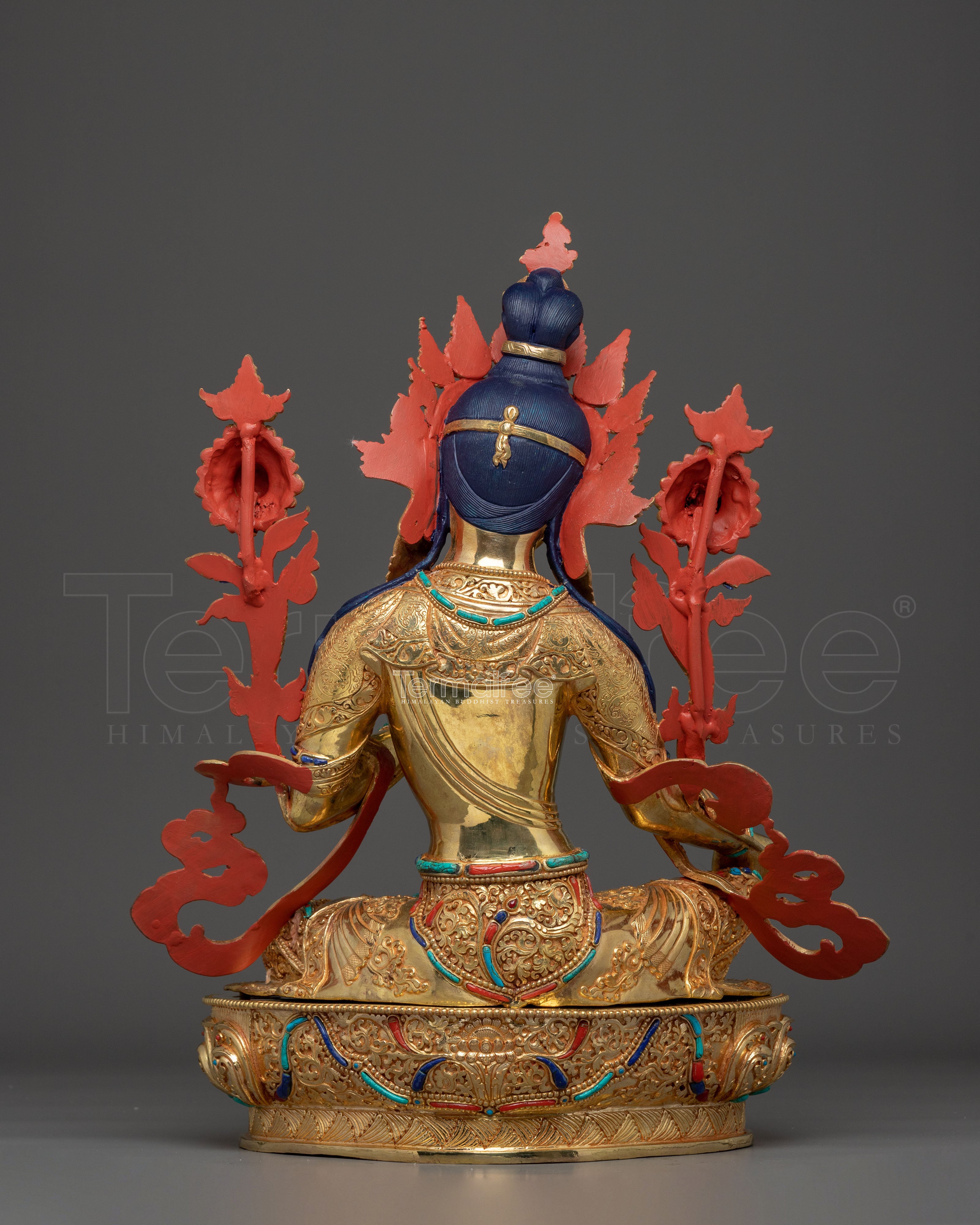 Enlightened Green Tara: Himalayan Nepali Statue