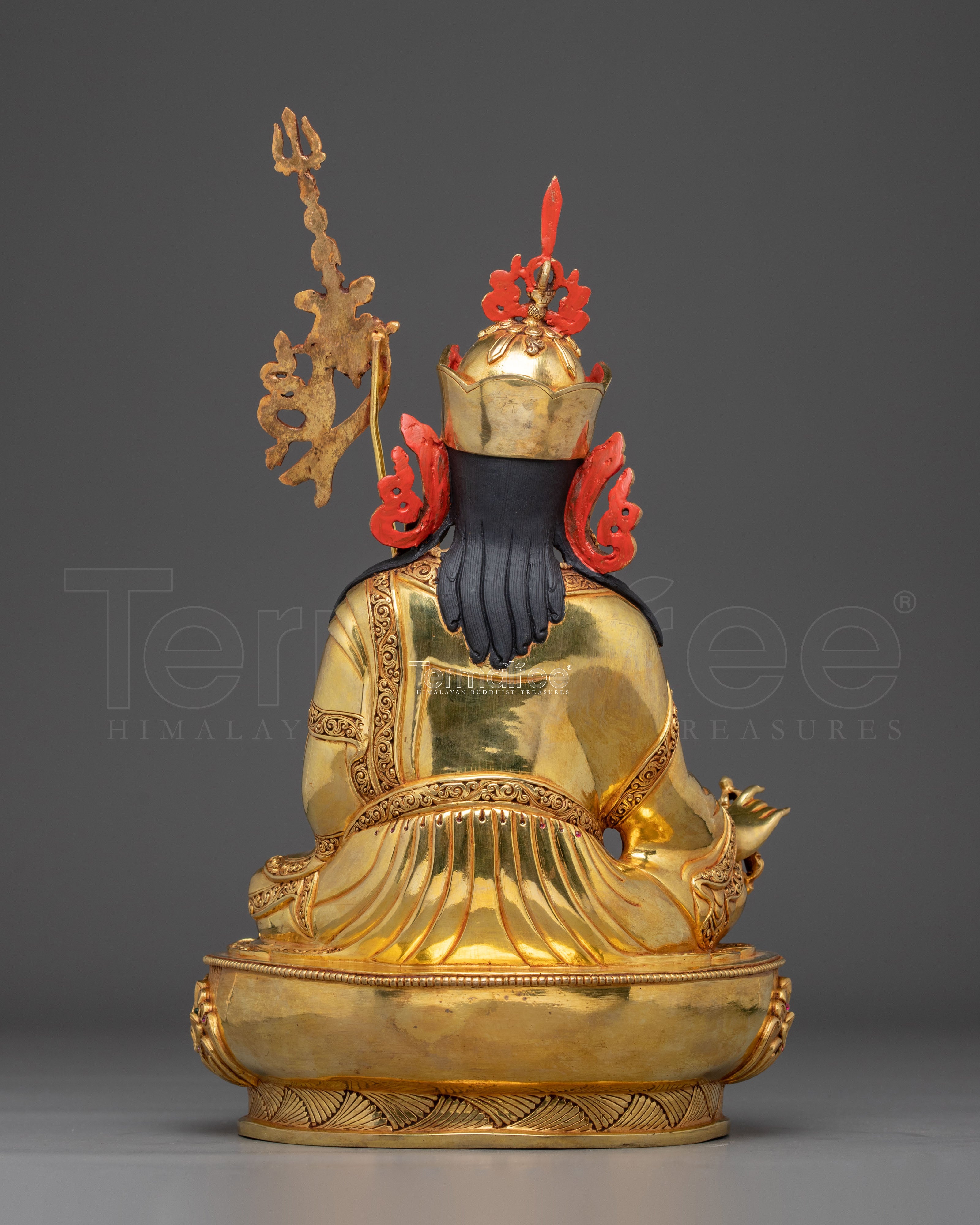 Guru Rinpoche Statue in 24K Gold: Symbol of Wisdom