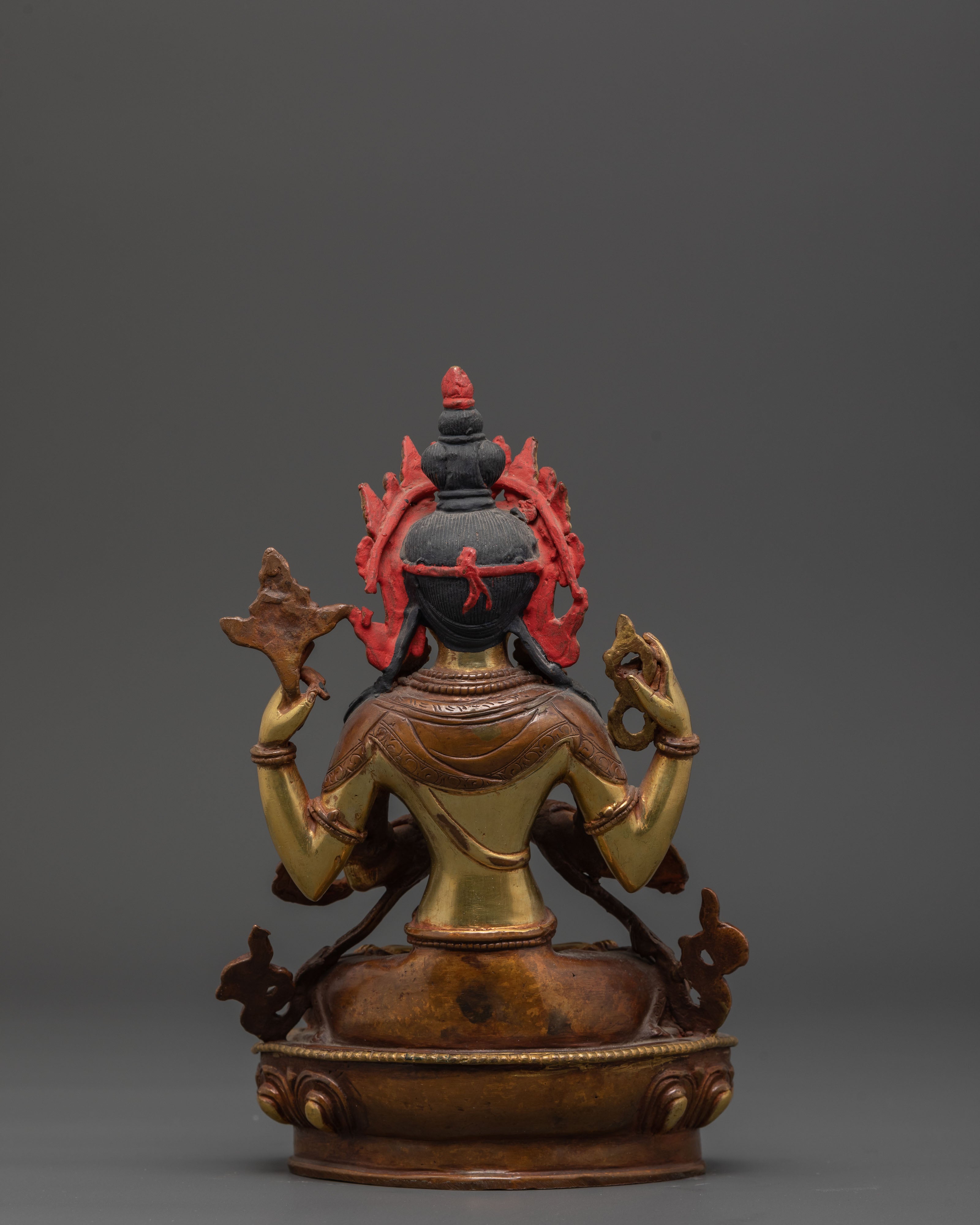 8.8 Inch Chenrezig Bodhisattva Statue | Himalayan Avalokiteshvara Sculpture