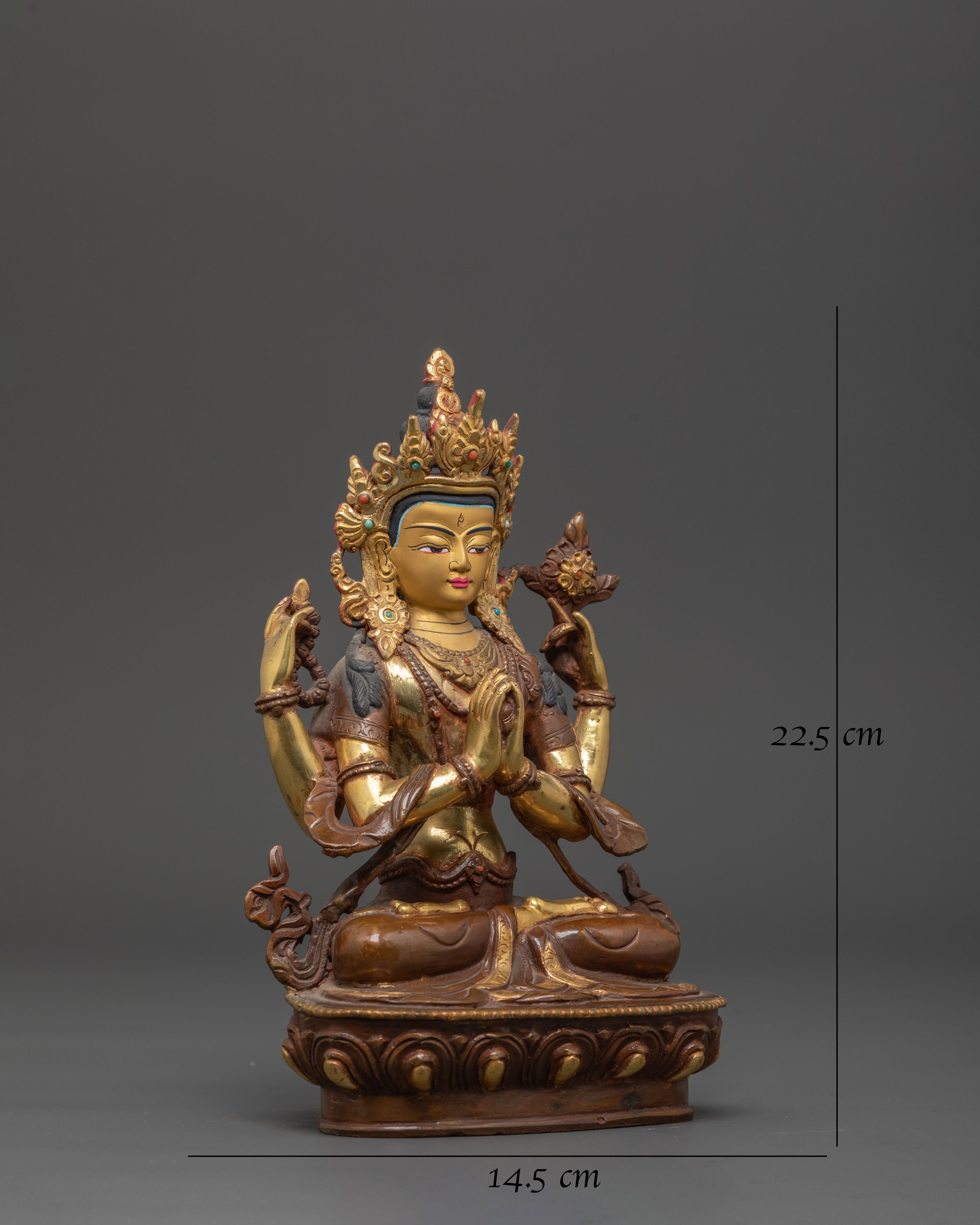 8.8 Inch Chenrezig Bodhisattva Statue
