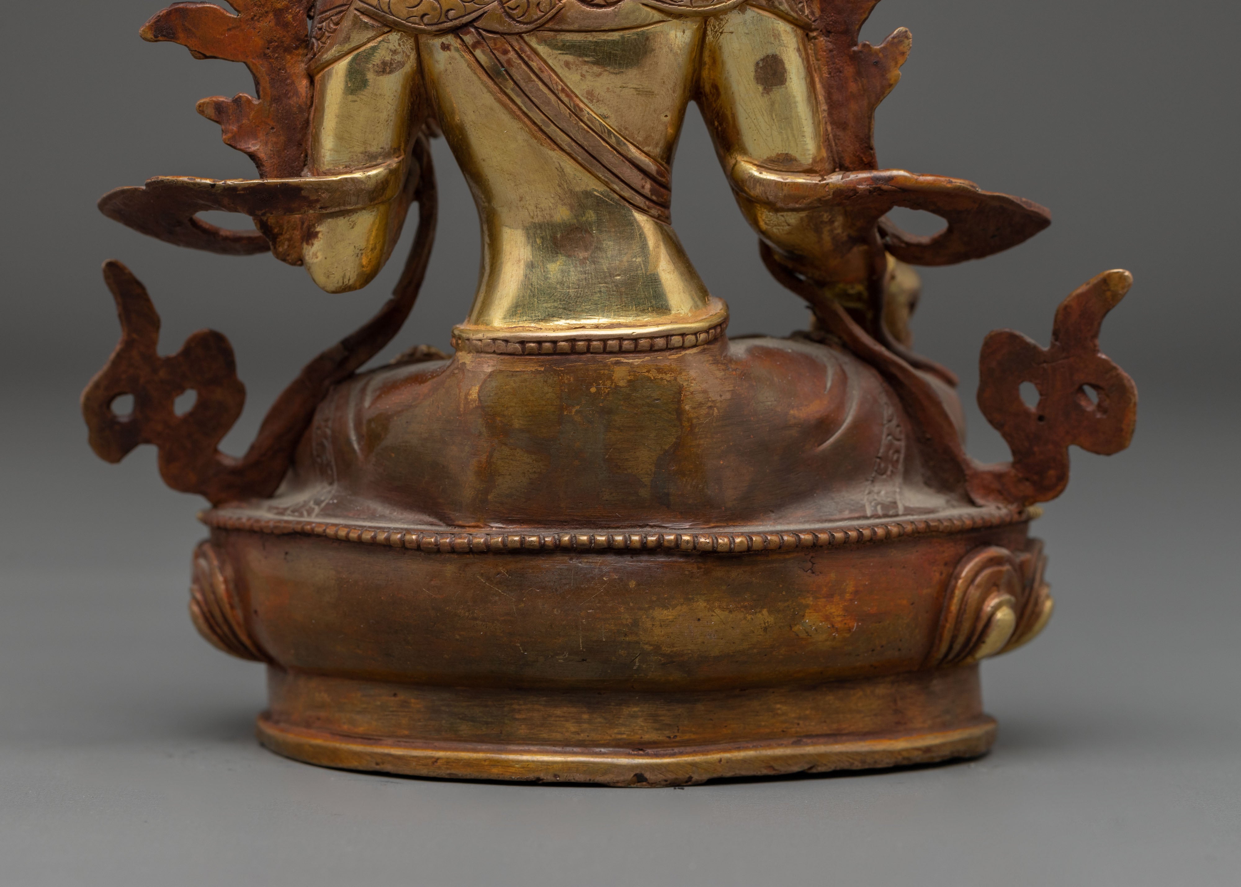 Handmade White Tara Statue: Buddhist Healing Goddess