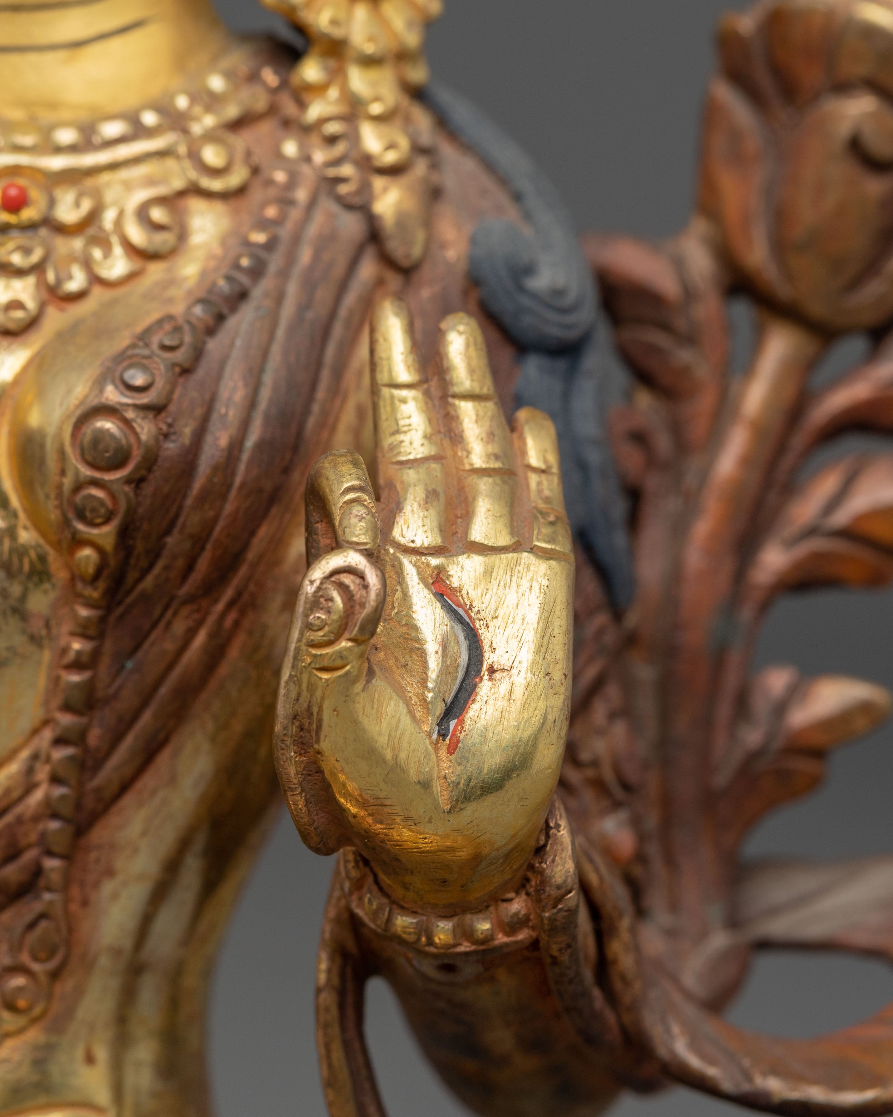 Handmade White Tara Statue: Buddhist Healing Goddess