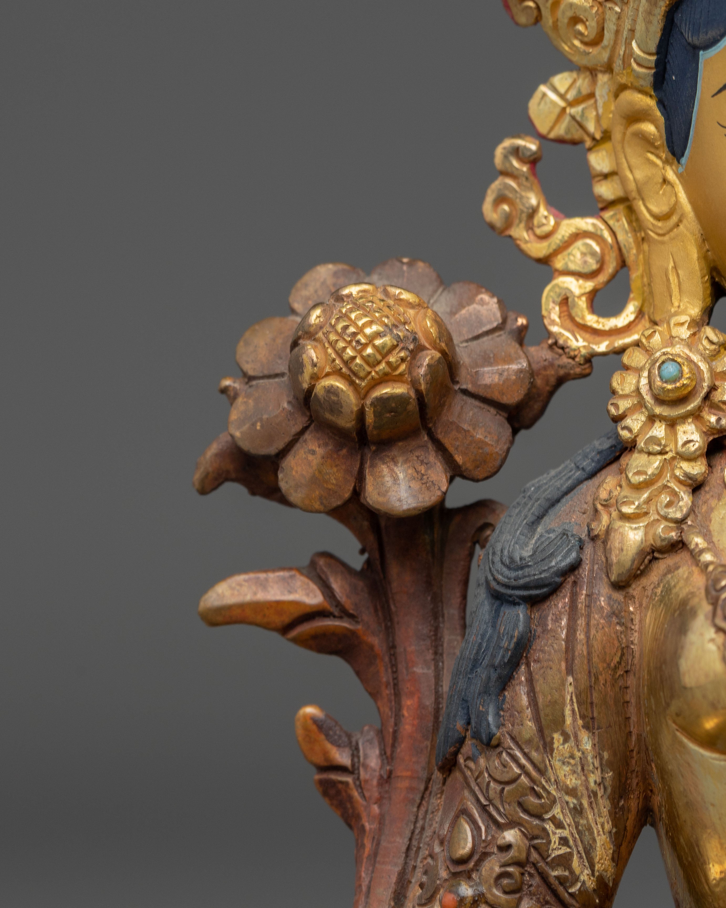 Handmade White Tara Statue: Buddhist Healing Goddess
