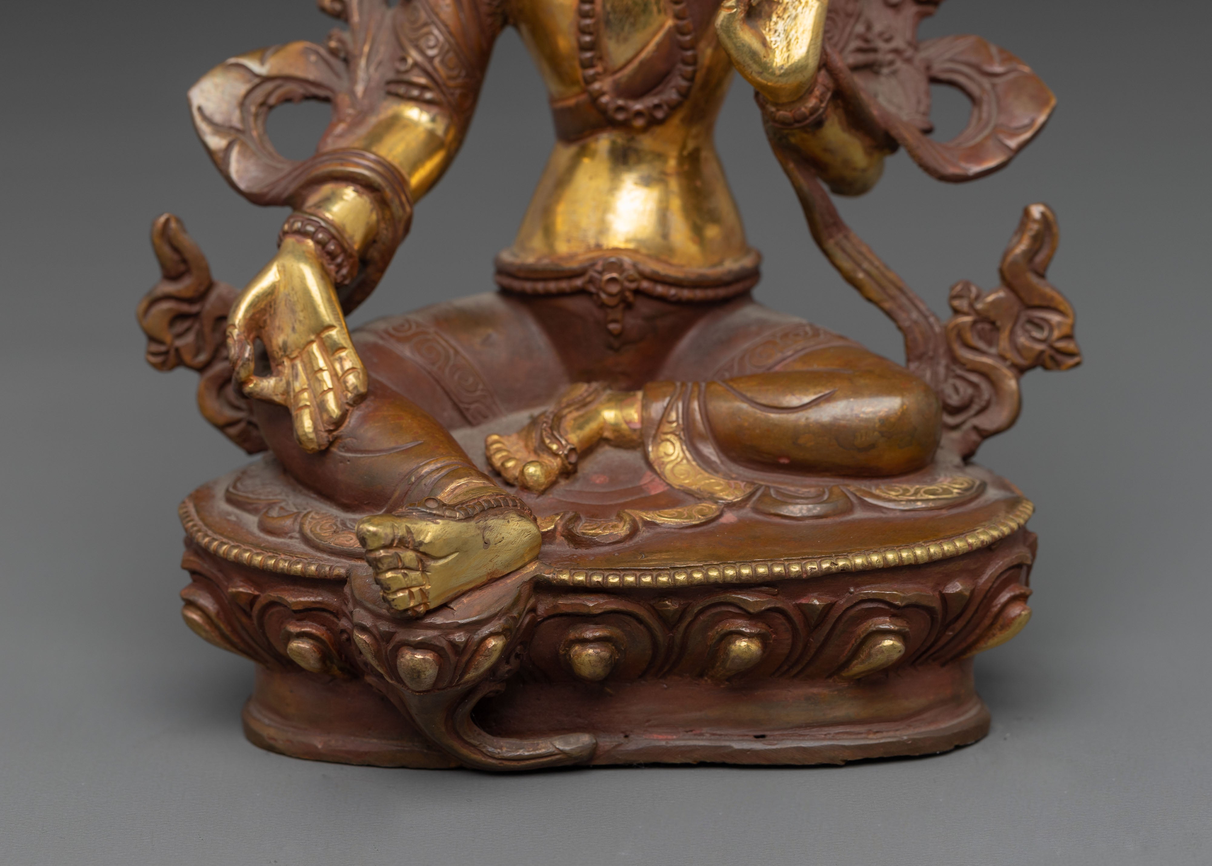 Mother Green Tara Statue: Buddhist Liberation Goddess