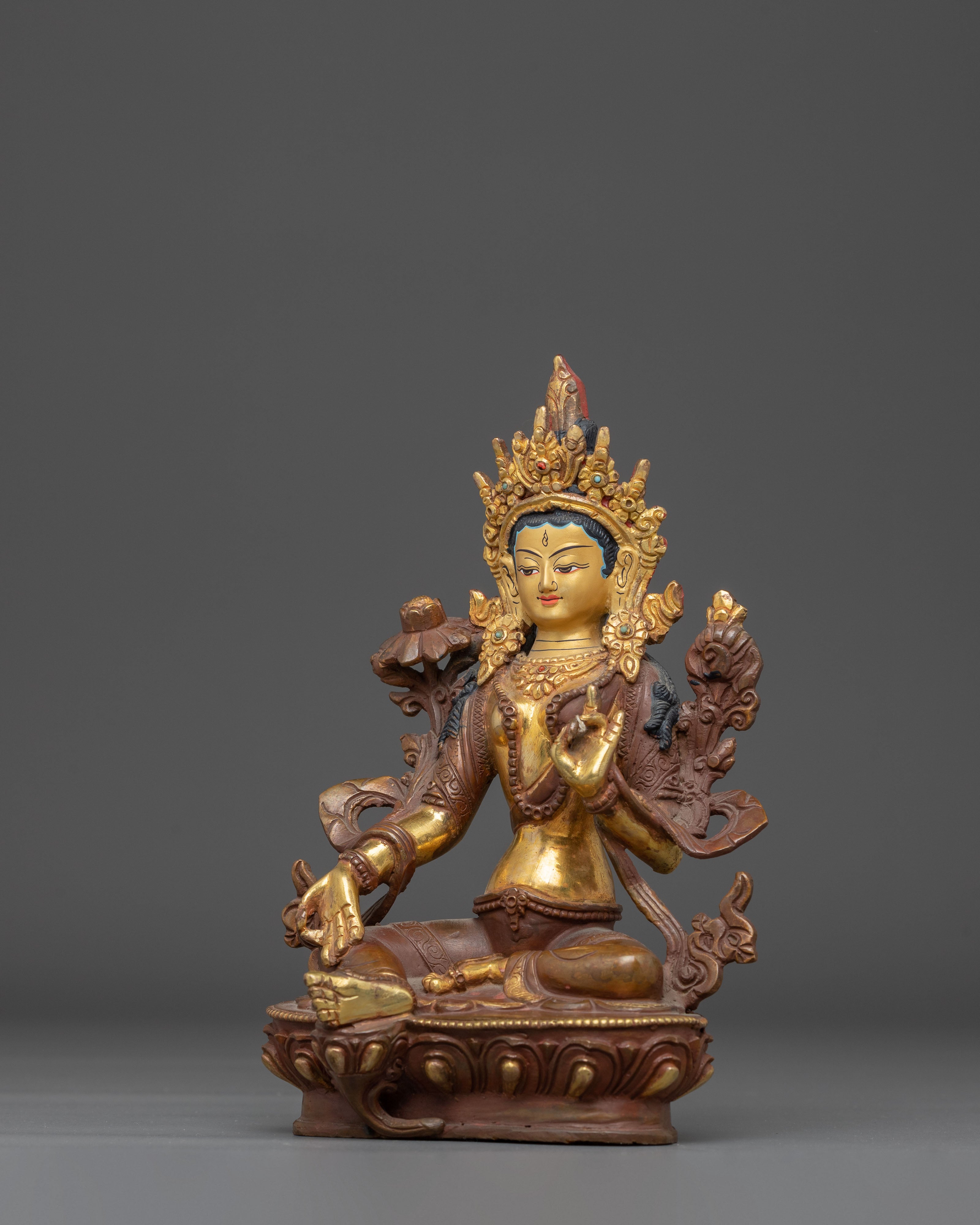 Mother Green Tara Statue: Buddhist Liberation Goddess