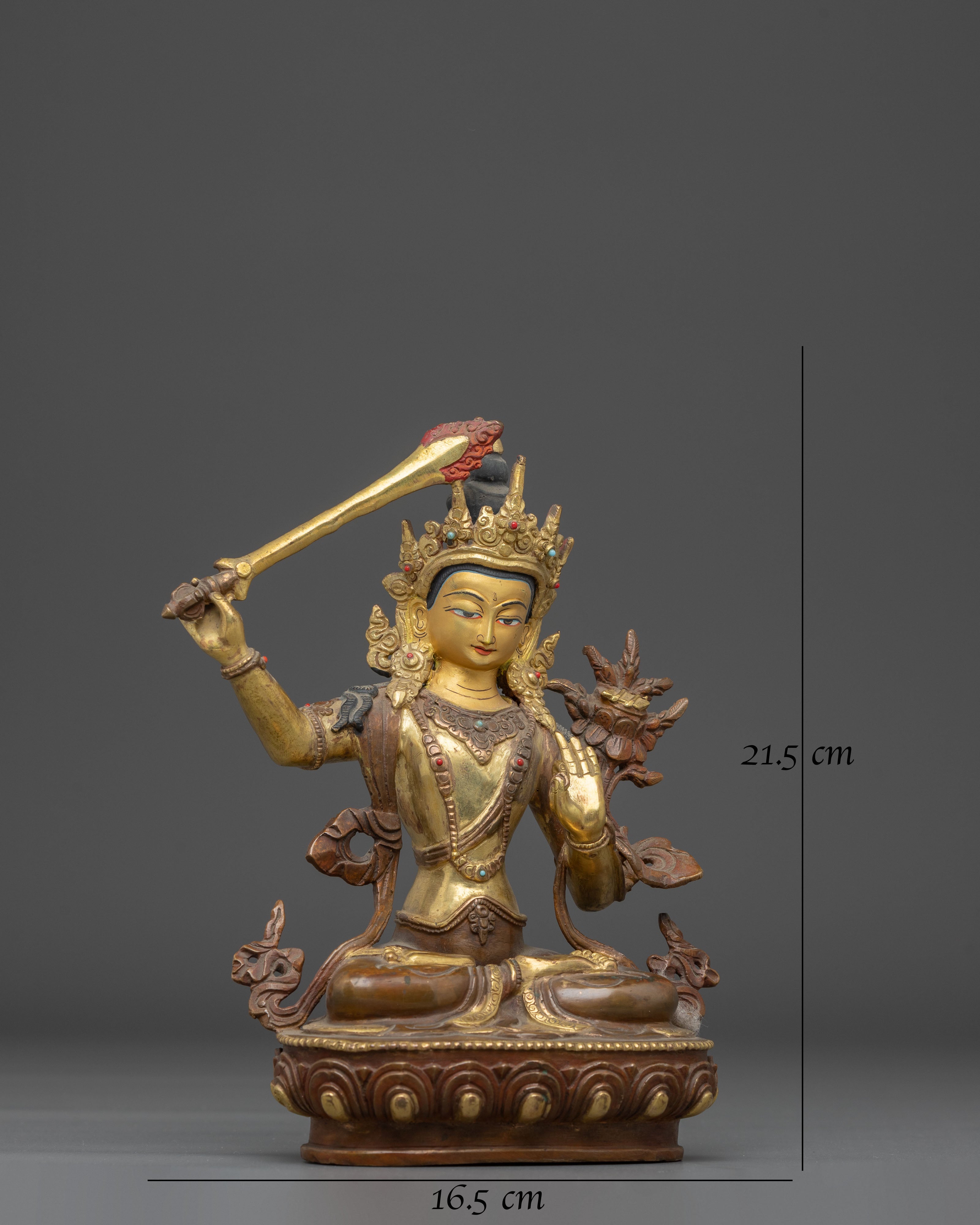 8.5 Inch Manjushri Statue