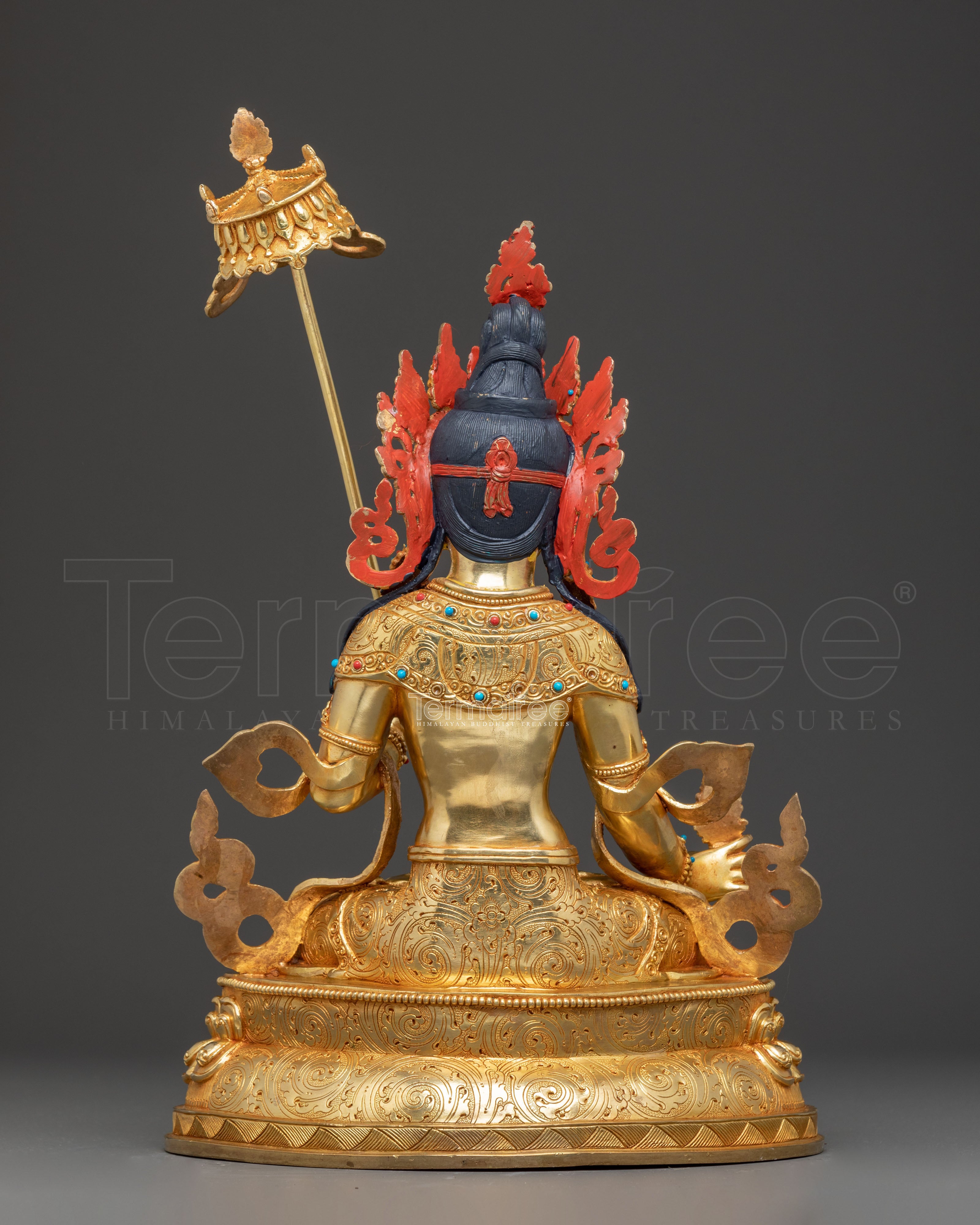 Dukar Statue: The Protector Bodhisattva | Gold Gilded Tibetan Icon