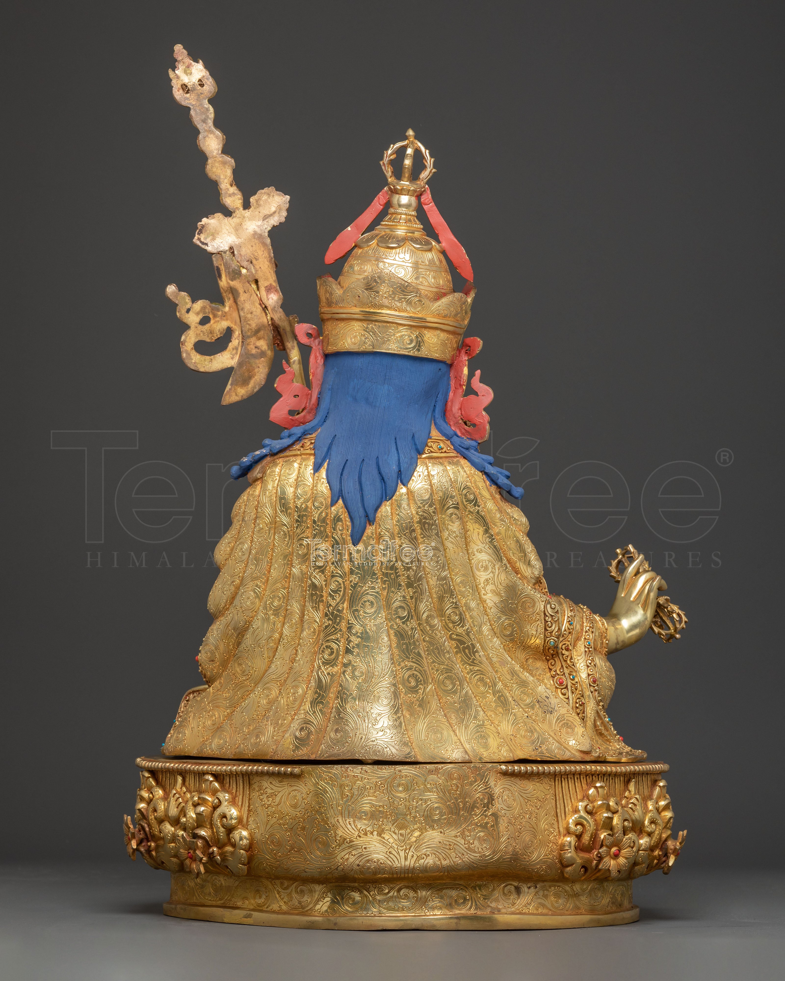 Sacred Guru Rinpoche Golden Statue | Altar and Blessings
