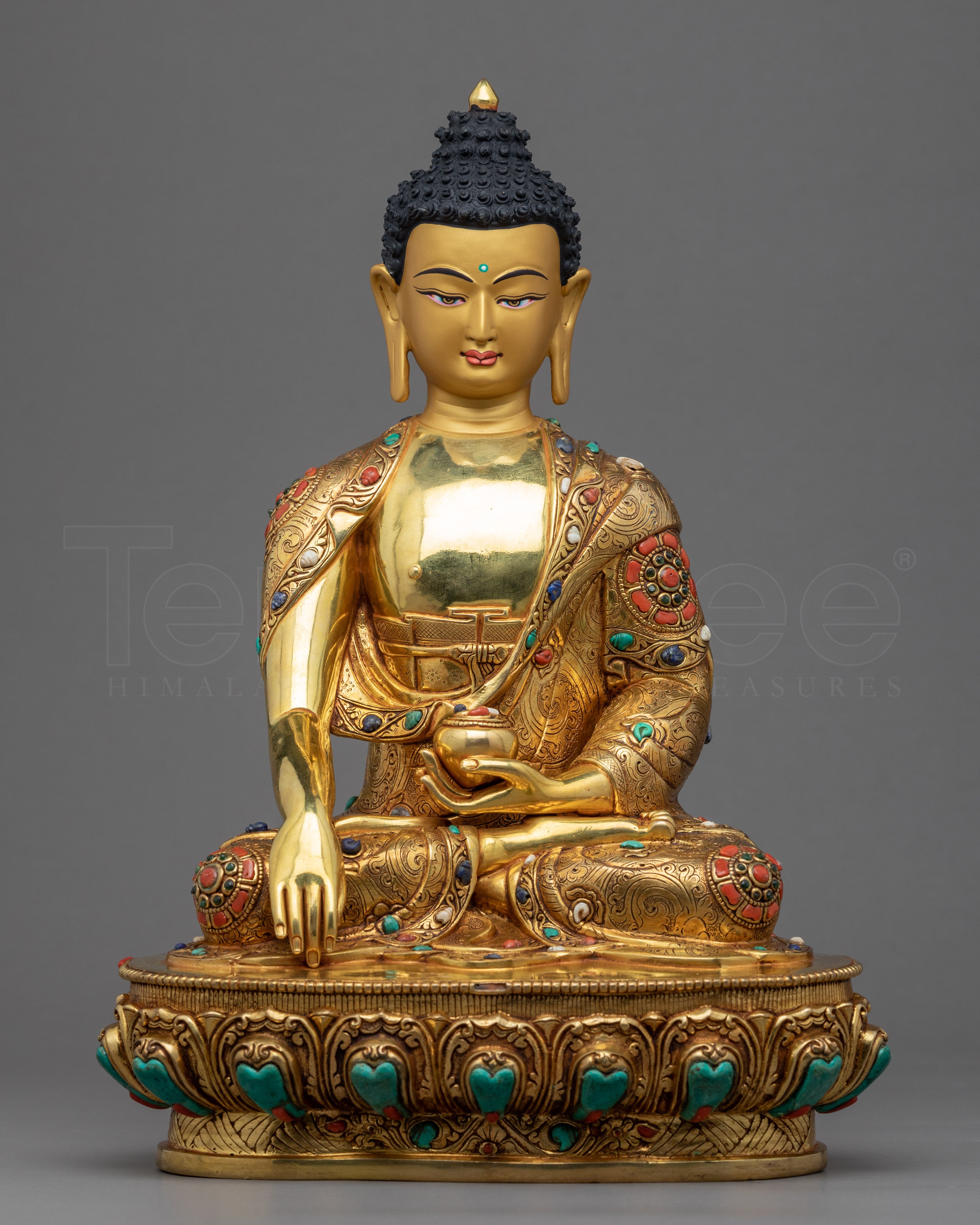 Gold Gilded Buddha hand Sculpture | Traditional Himalayan Art - Termatree