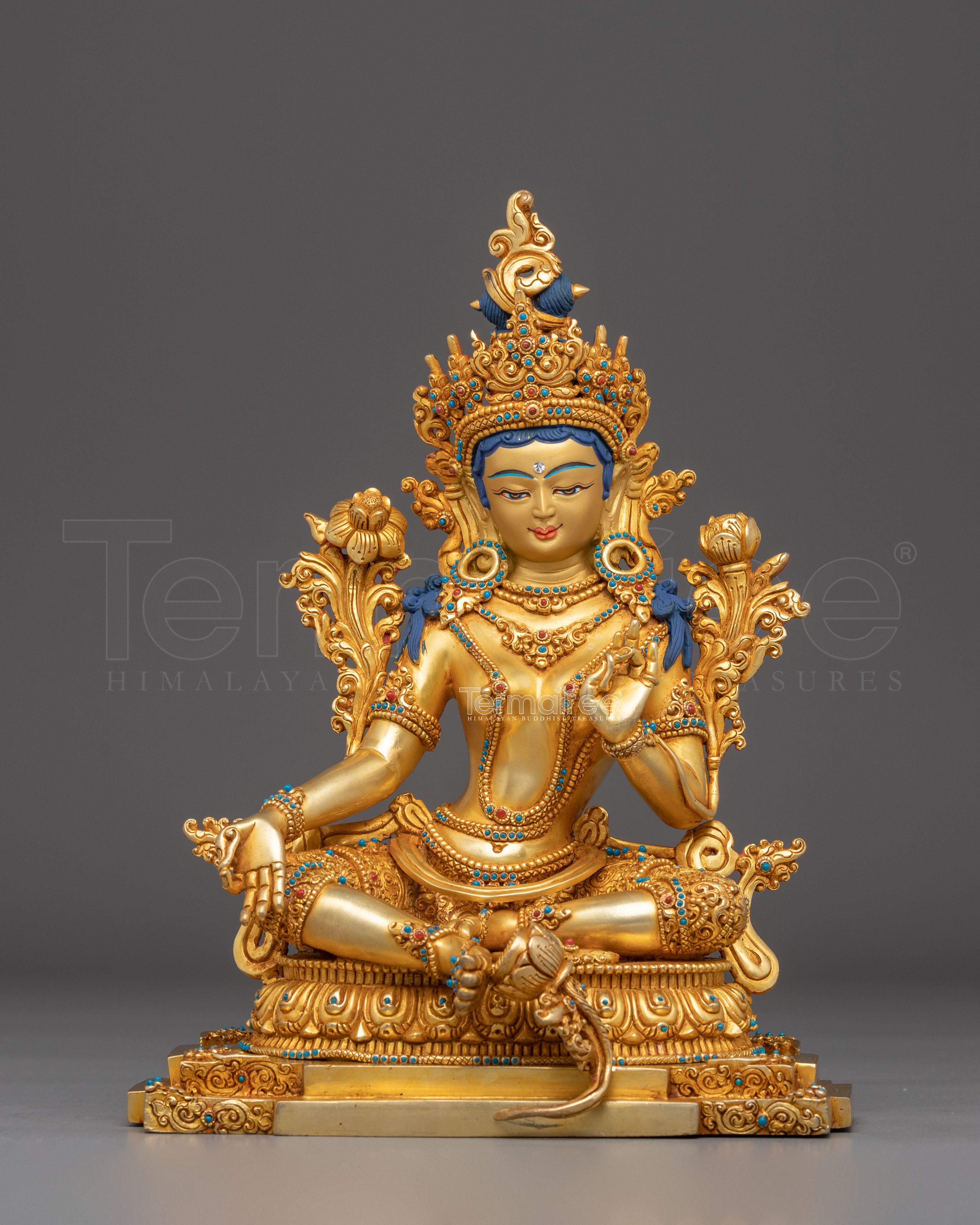Liberation Mother Green Tara Sculpture from Nepal
