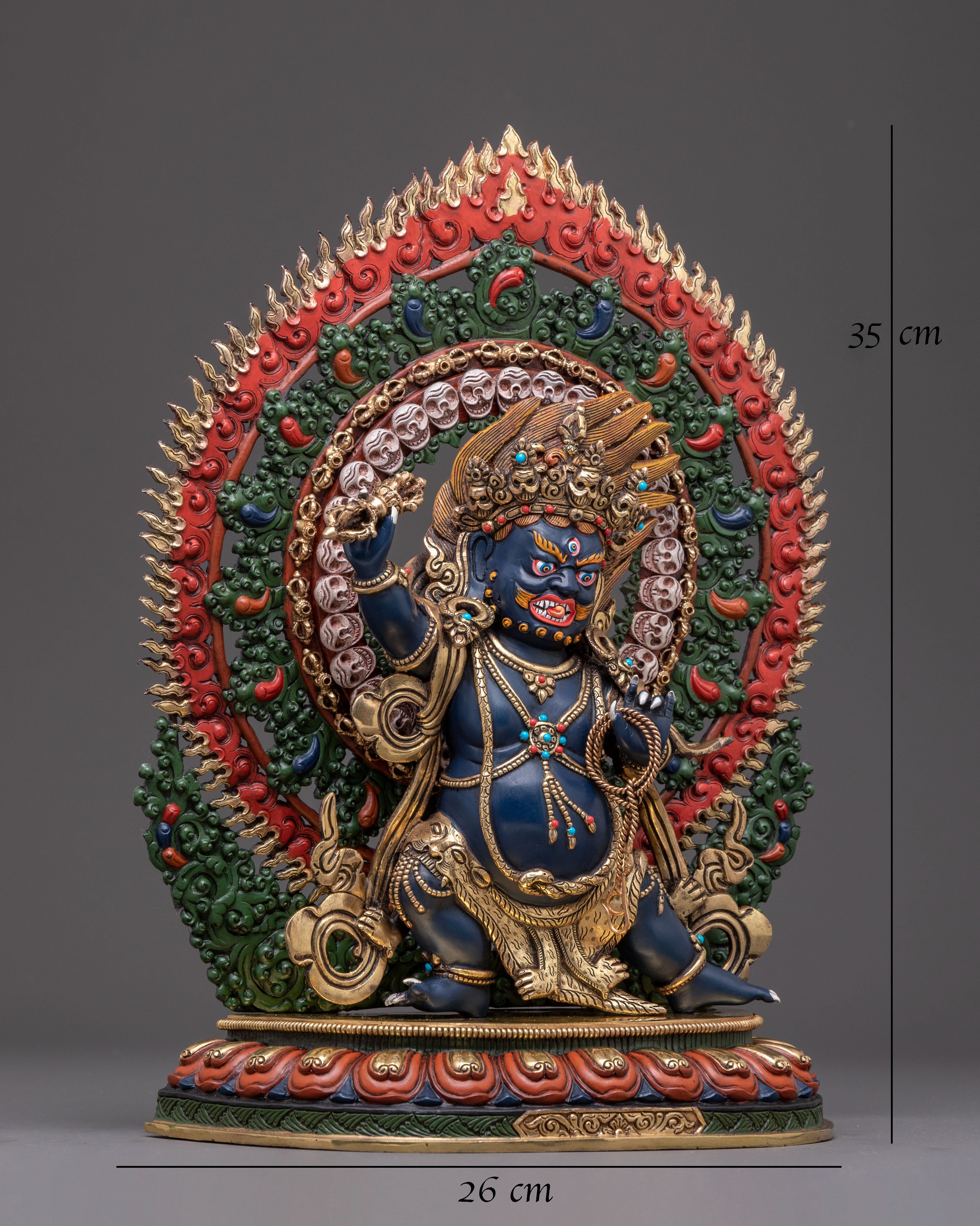 Wrathful Tantric Protector Vajrapani Statue | Himalayan Buddhist Sculpture