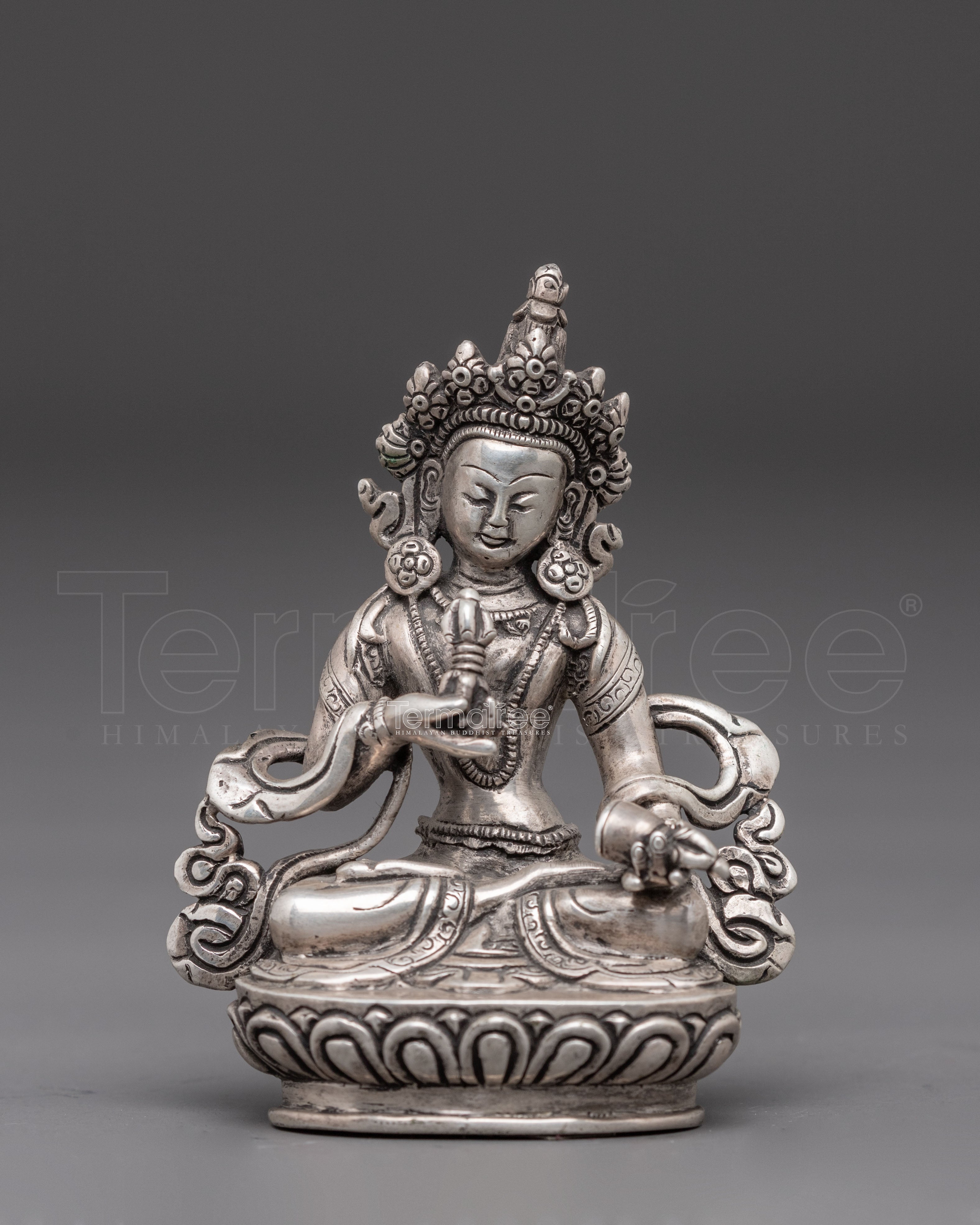 Silver Statue of Vajrasattva | Meditation Altar Piece