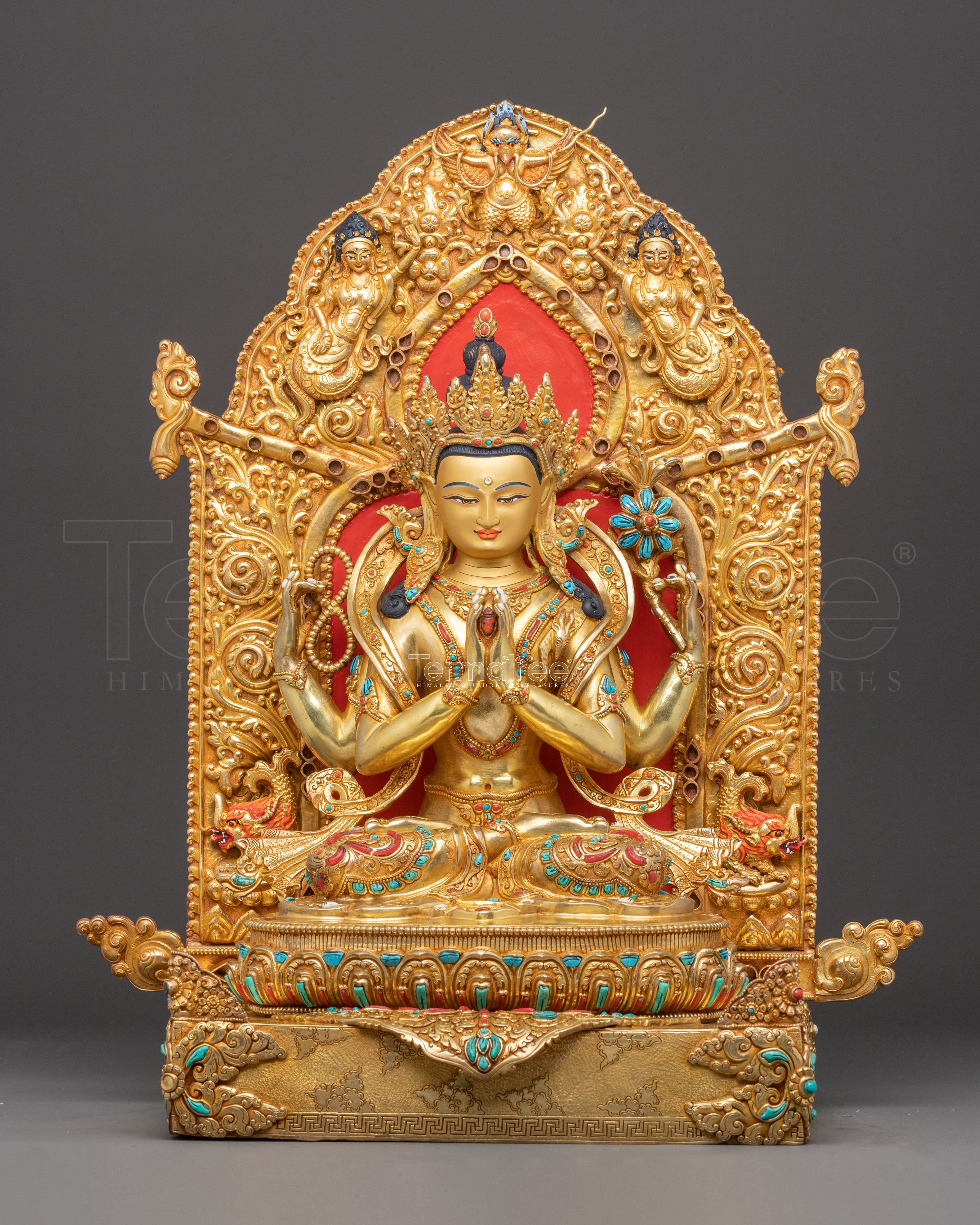 Majestic Statue of Bodhisattva Chenrezig | Protector of All Beings