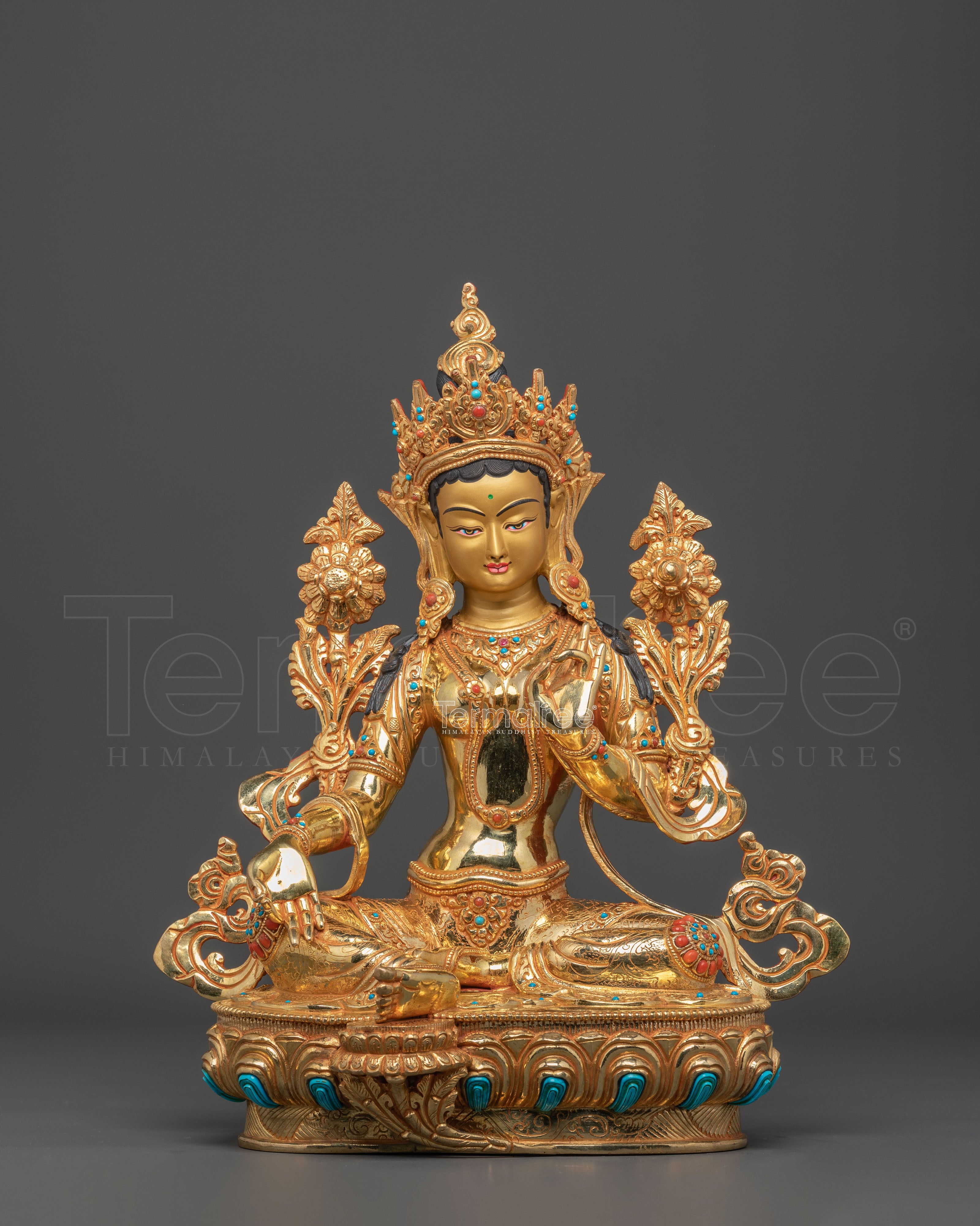 Statue of Green Tara: Compassion and Active Protection