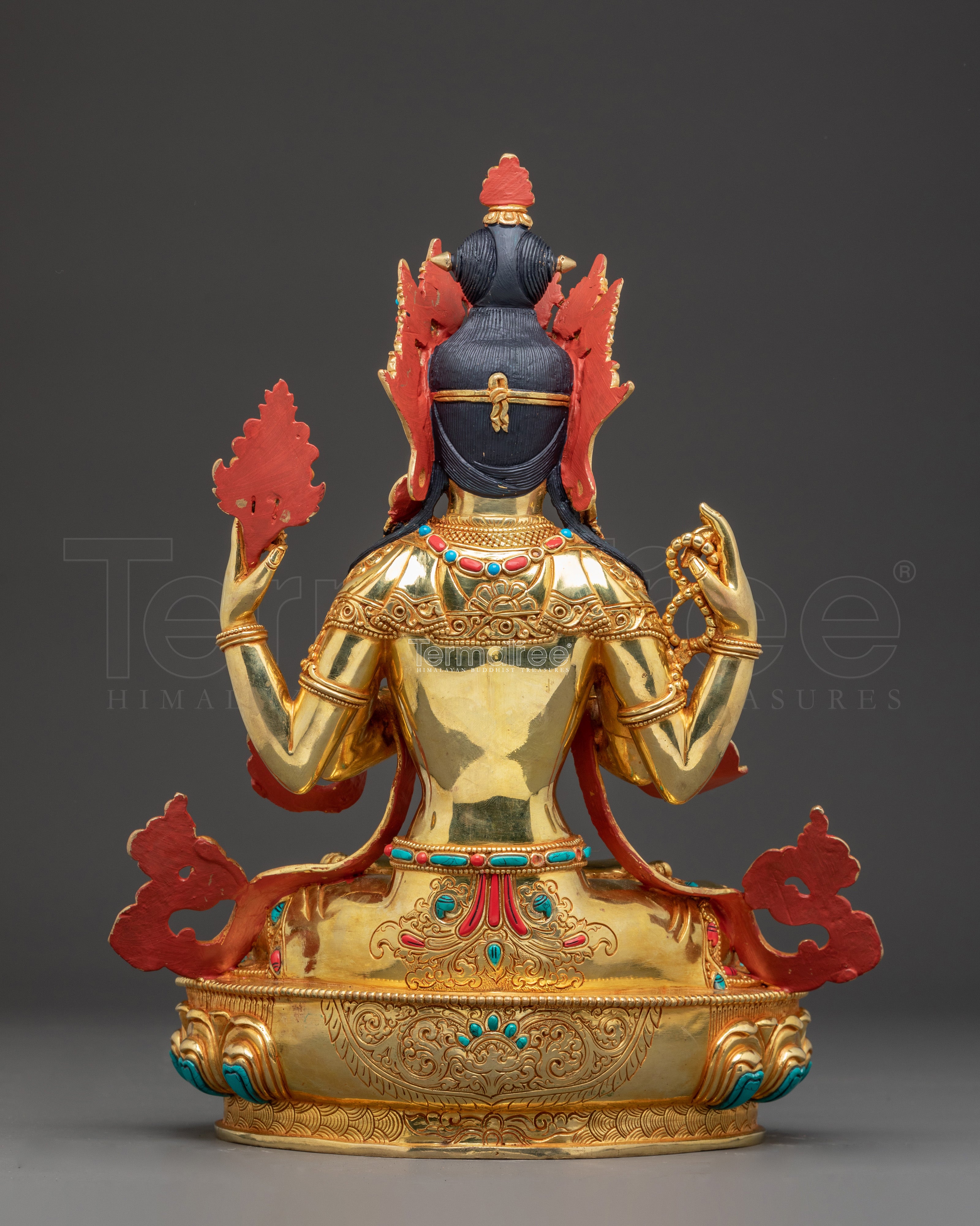 Handcrafted Statue of Four Armed Chenrezig | Avalokiteshvara