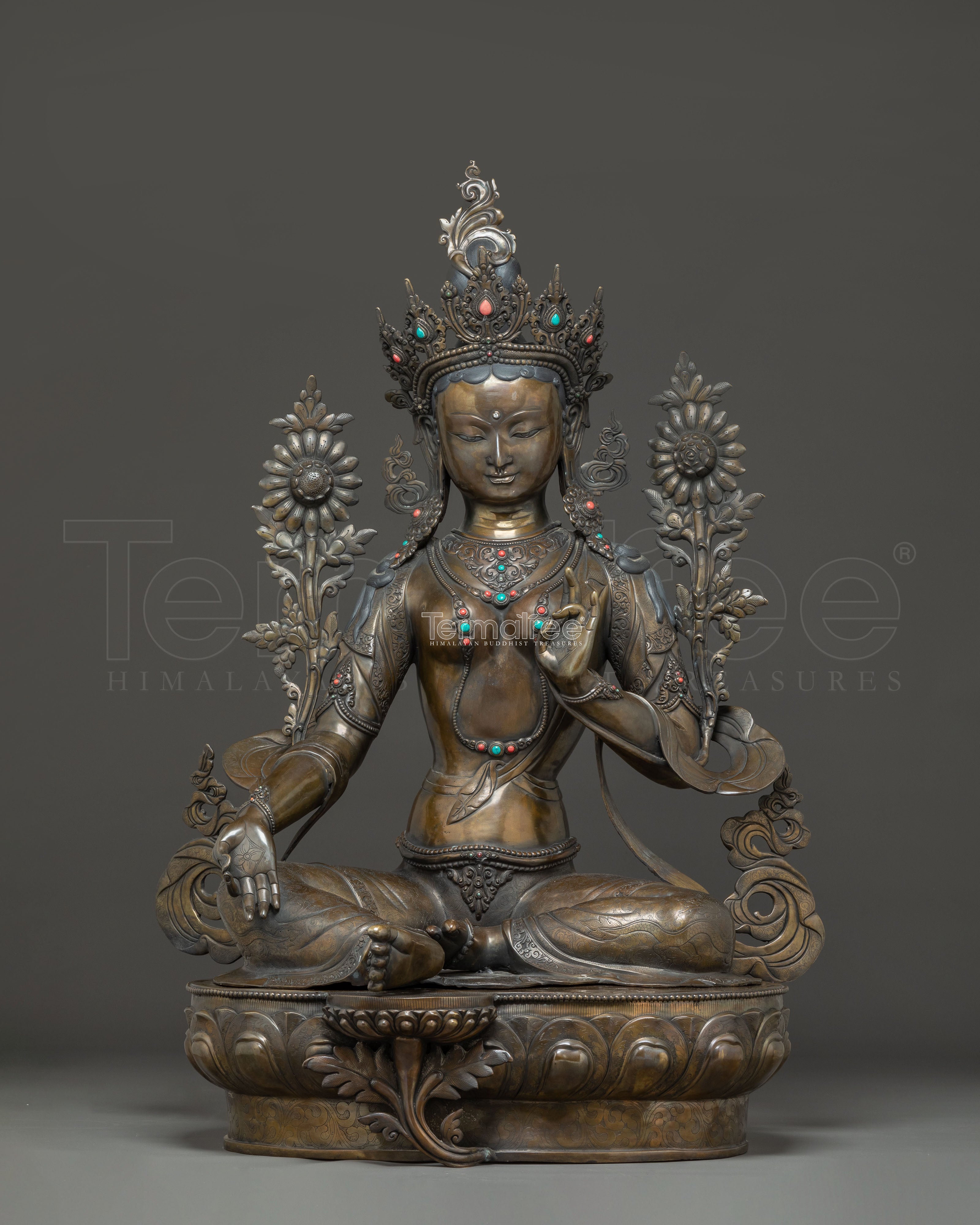 Life-Size Statue of Green Tara | Compassion Deity