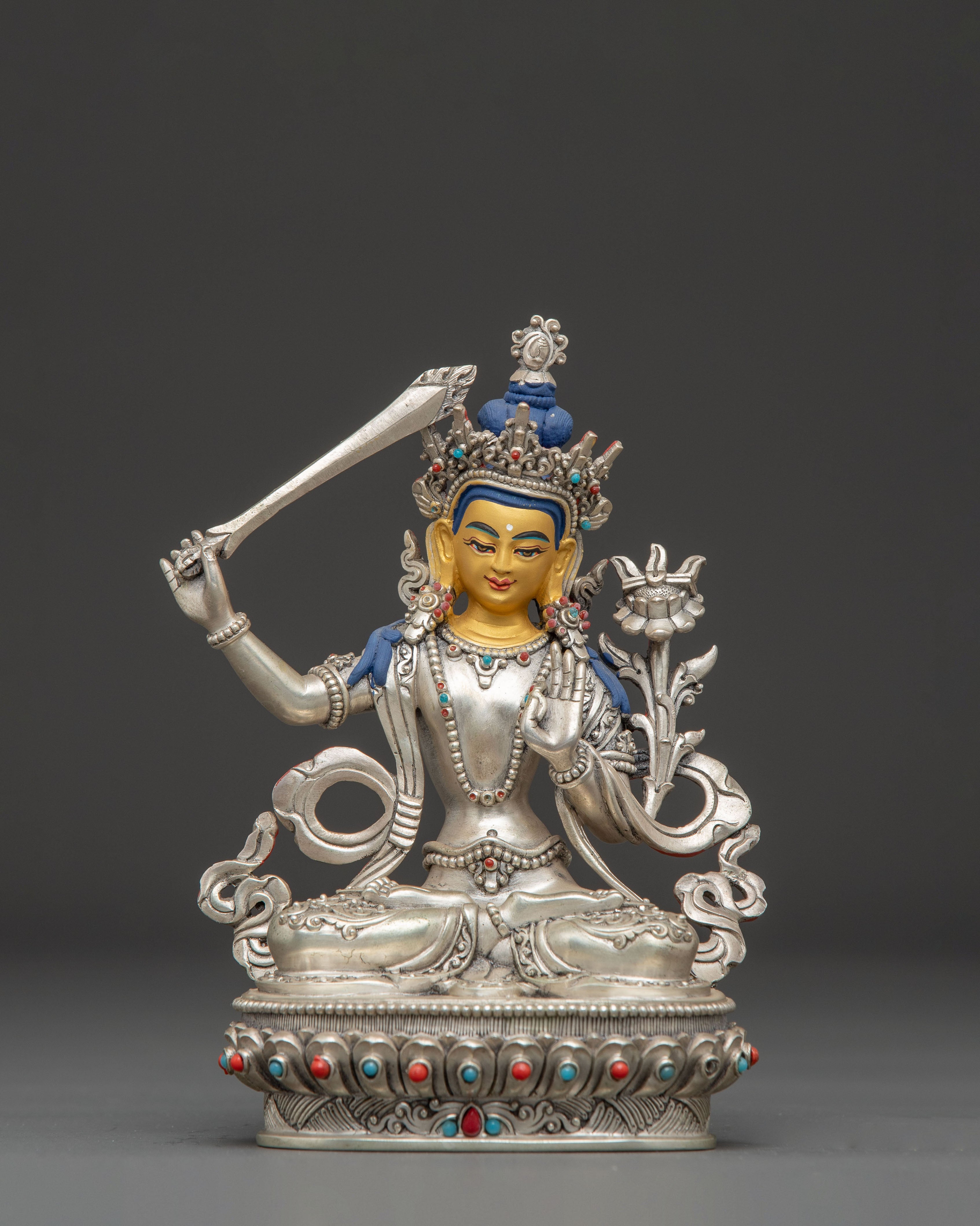Bodhisattva of Wisdom Manjushri Handmade Statue 
