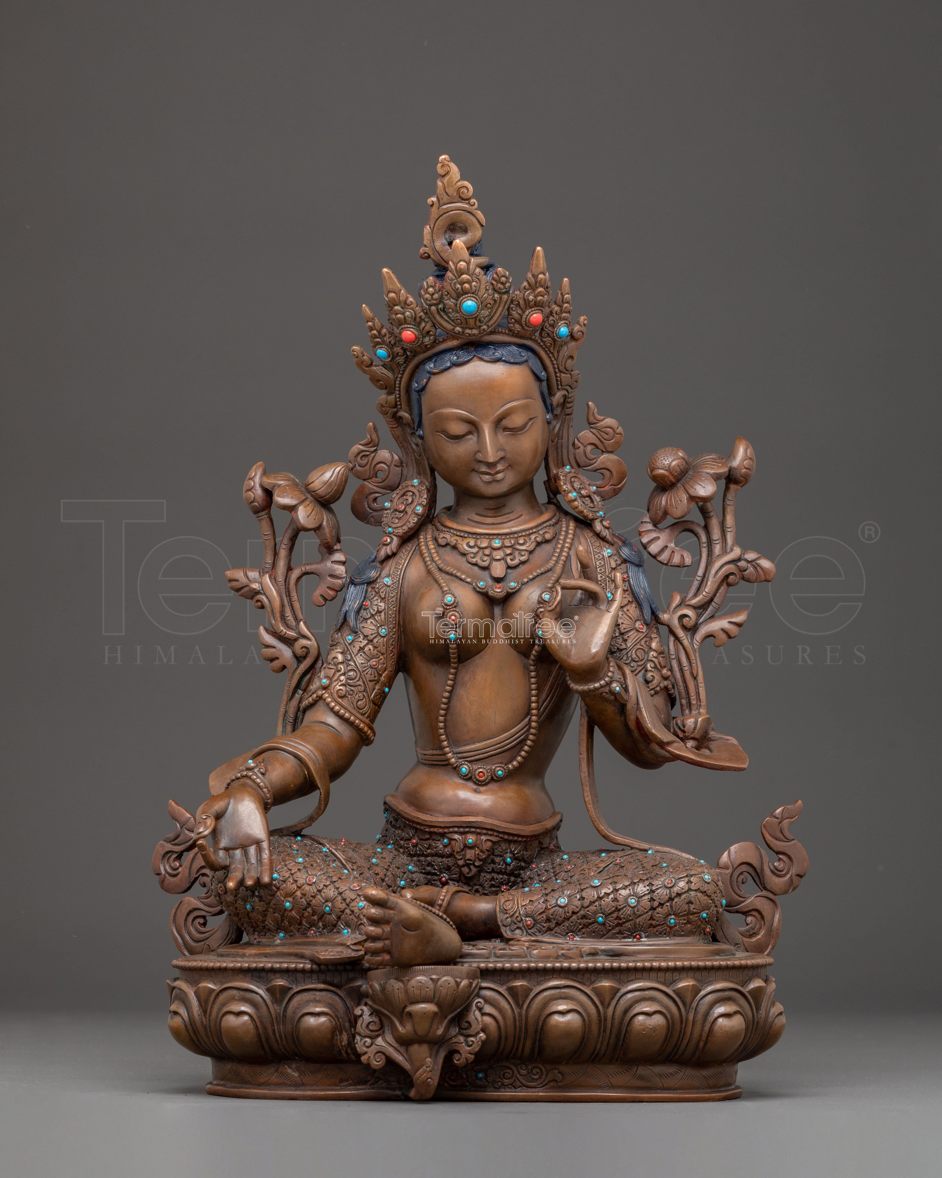 Mother Green Tara Handmade Art | Protector Goddess
