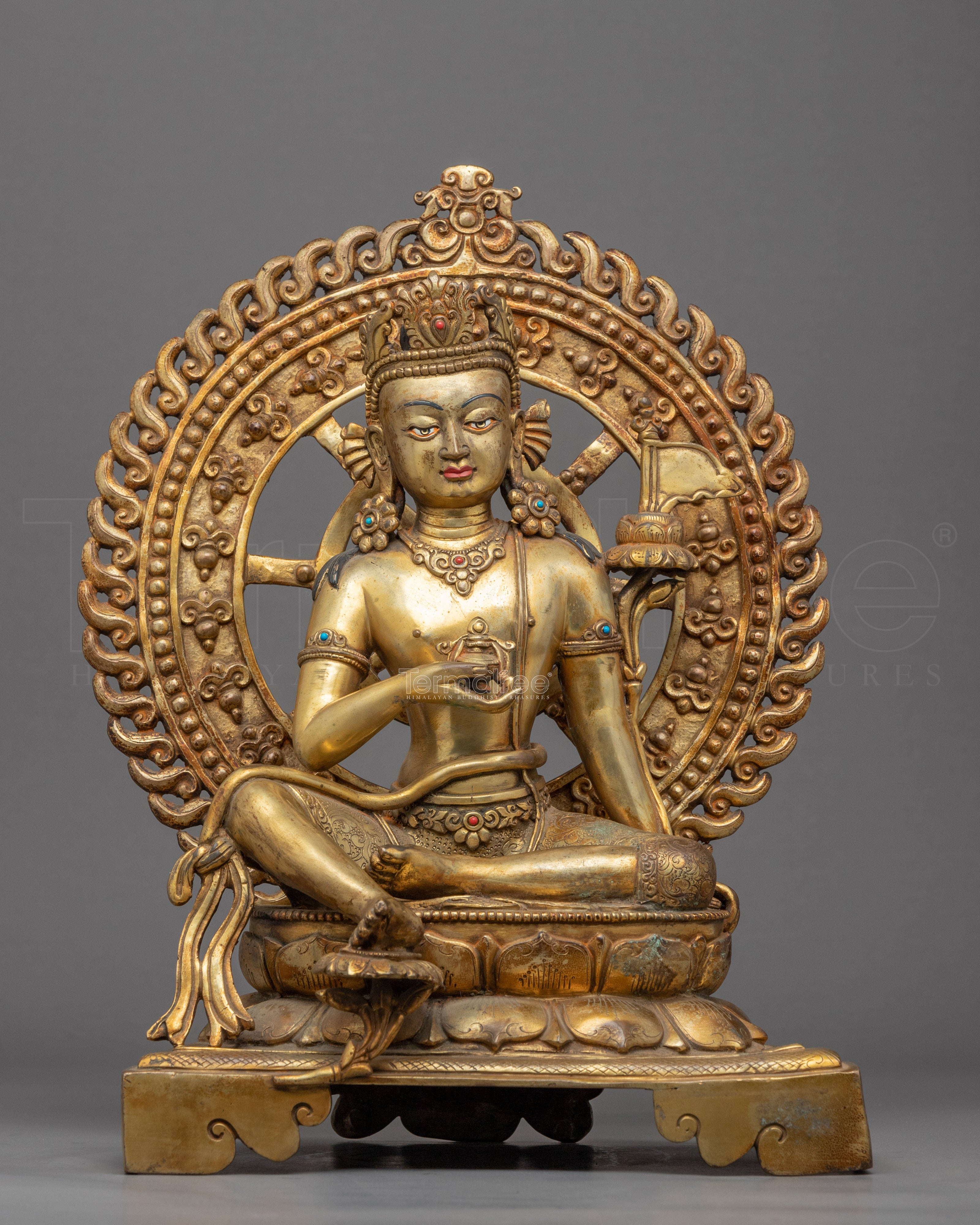 A Bodhisattva Hand-Carved Statue | Tibetan Himalayan Bodhisattva Sculpture