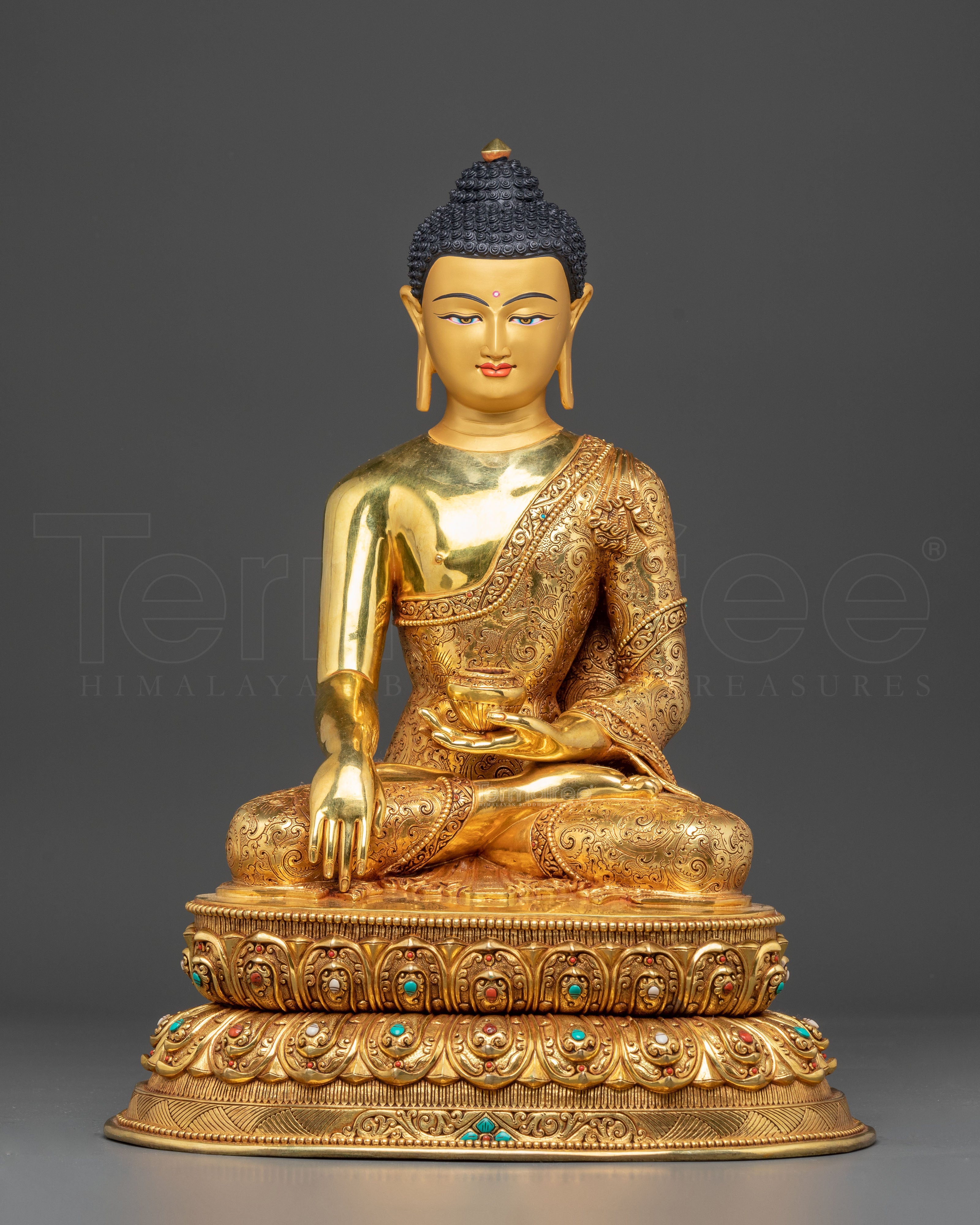 Himalayan Golden Shakyamuni Buddha Handmade Art | Historical Buddha