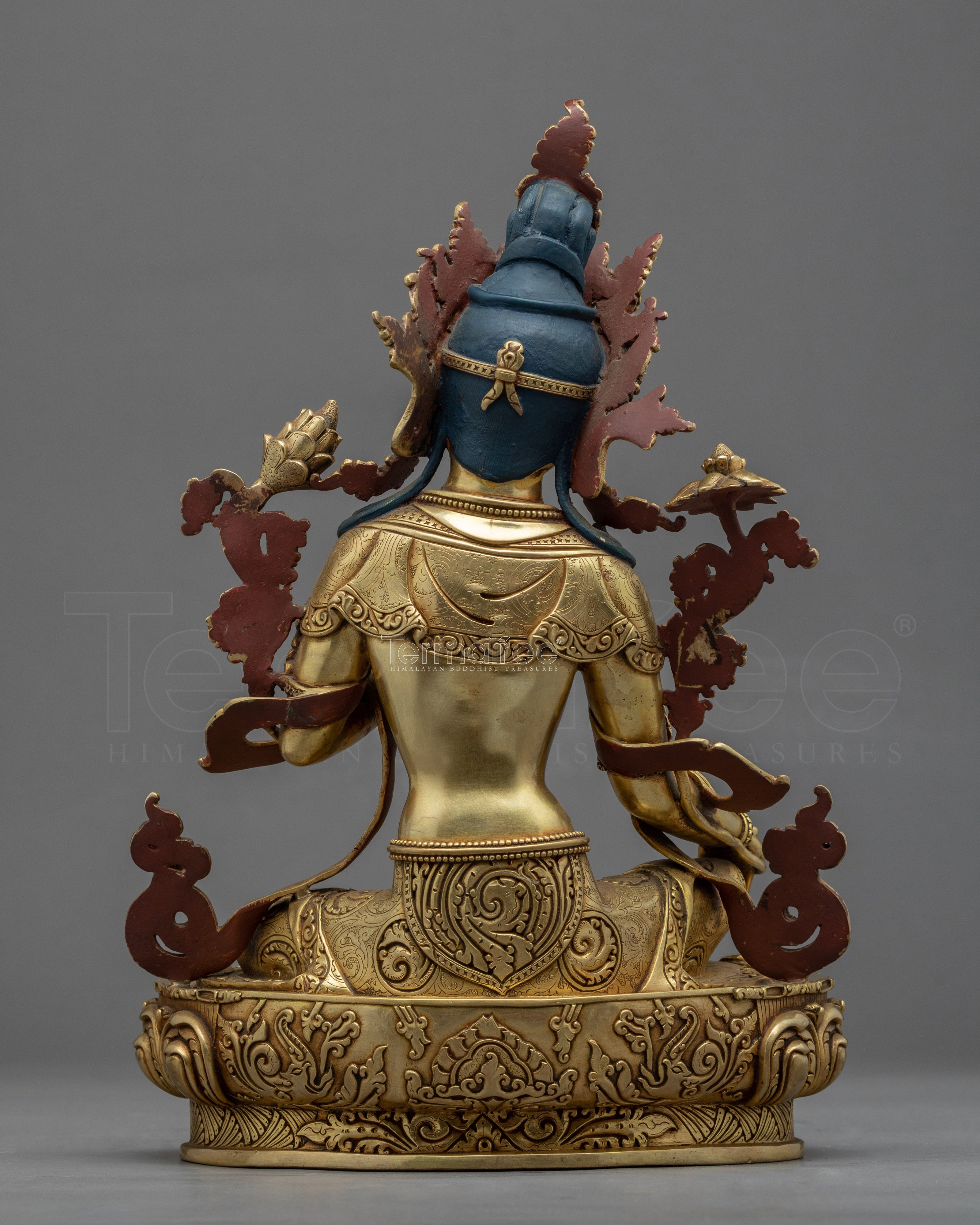 Hand Made Noble Tara Statue | Hand-Carved Buddhist Deity Art - Termatree