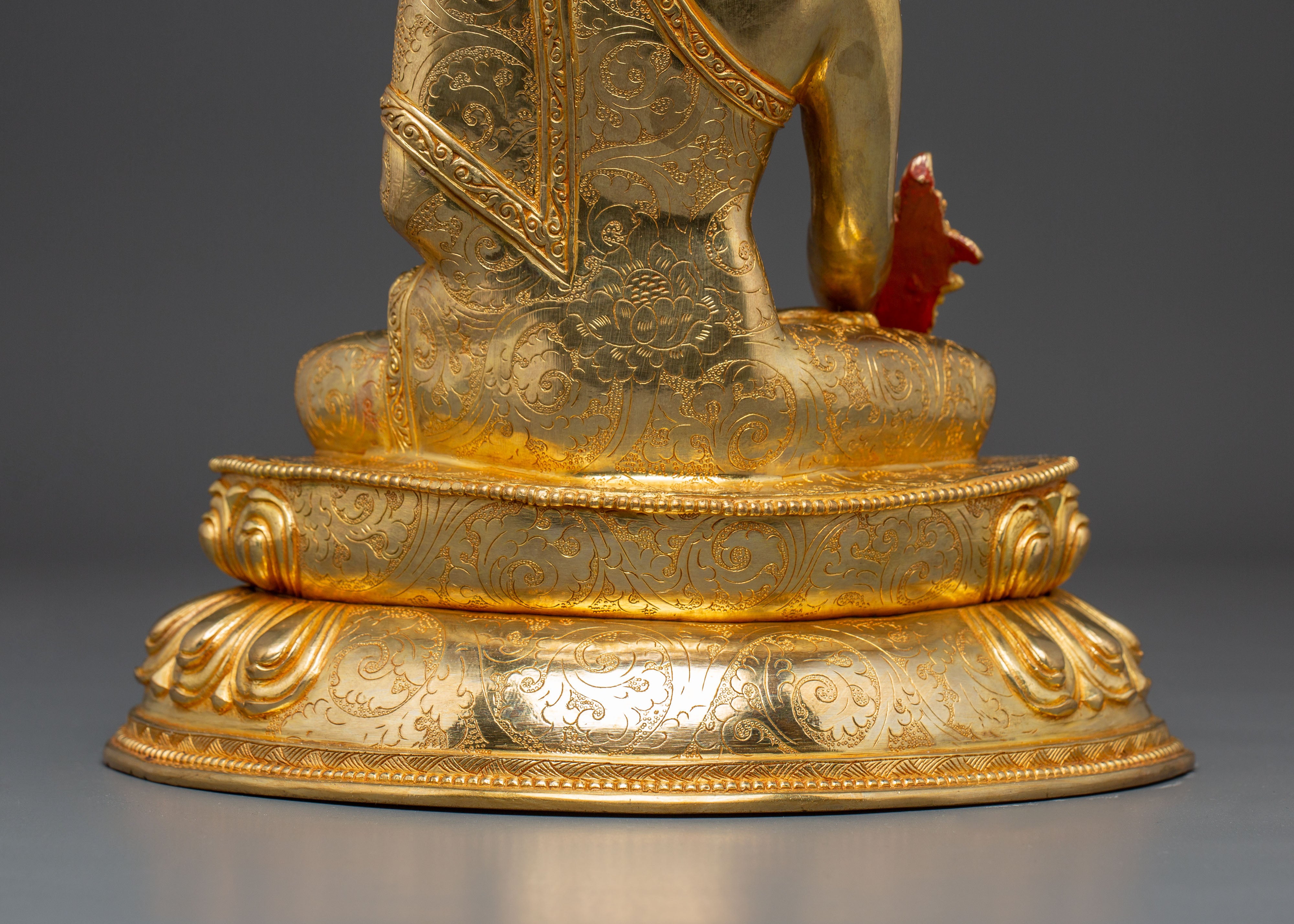 Handmade Three Buddha Golden Statue Set | Buddha Trinity Artwork