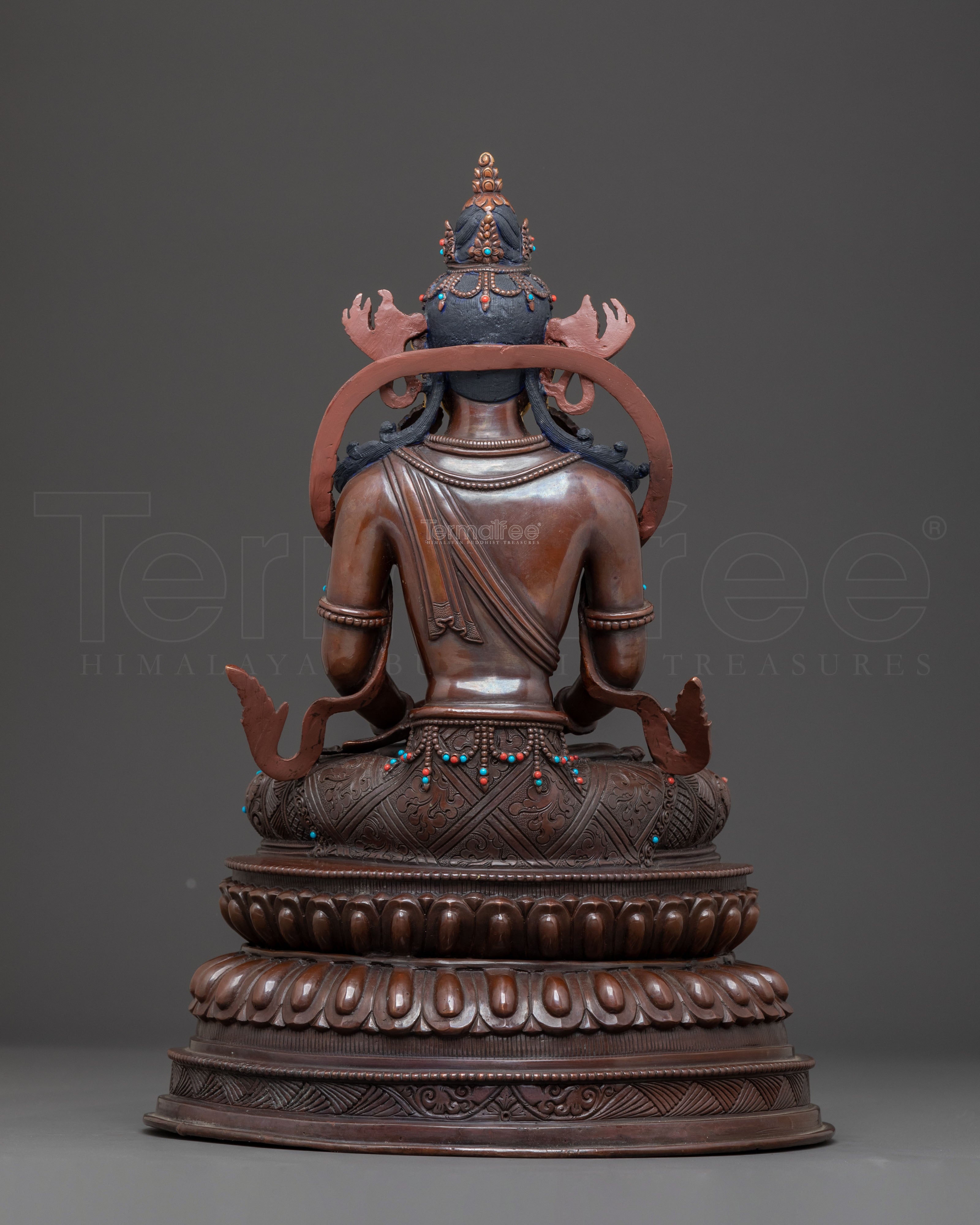 Handcrafted Copper Statue of Bodhisattva Amitayus | Buddha of Longevity