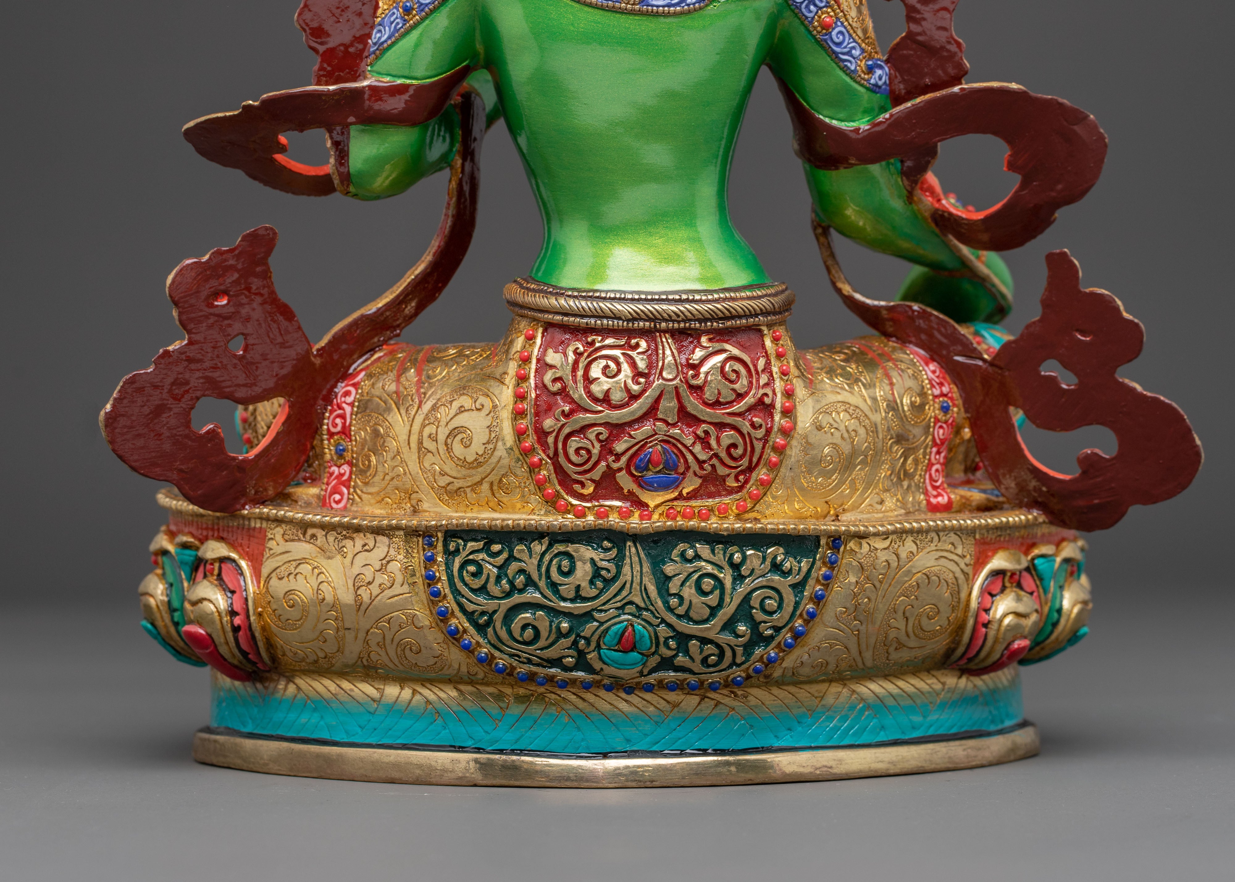Handmade Mother Green Tara Statue | Compassion Goddess