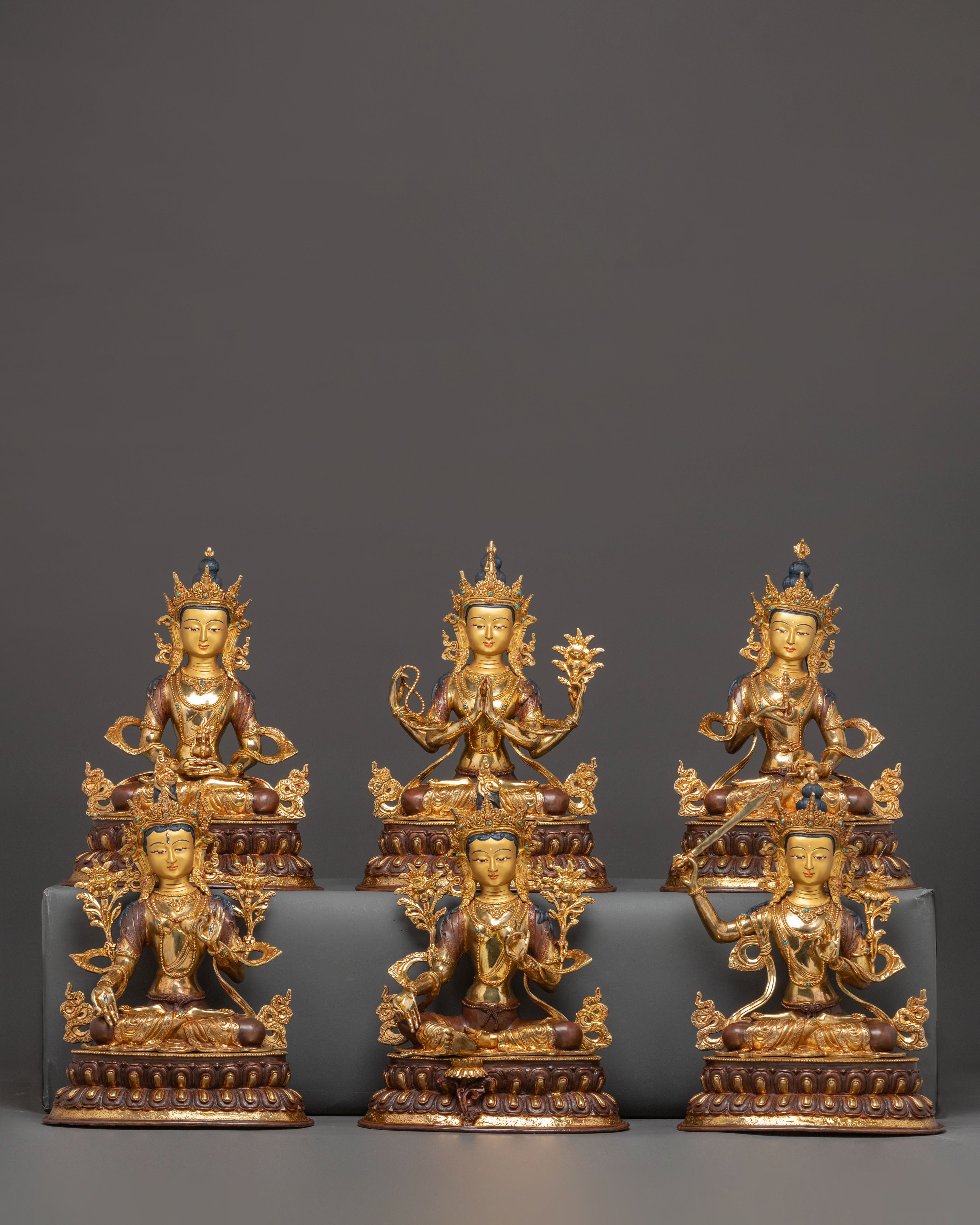 Sculpture Set of six Sacred Bodhisattvas