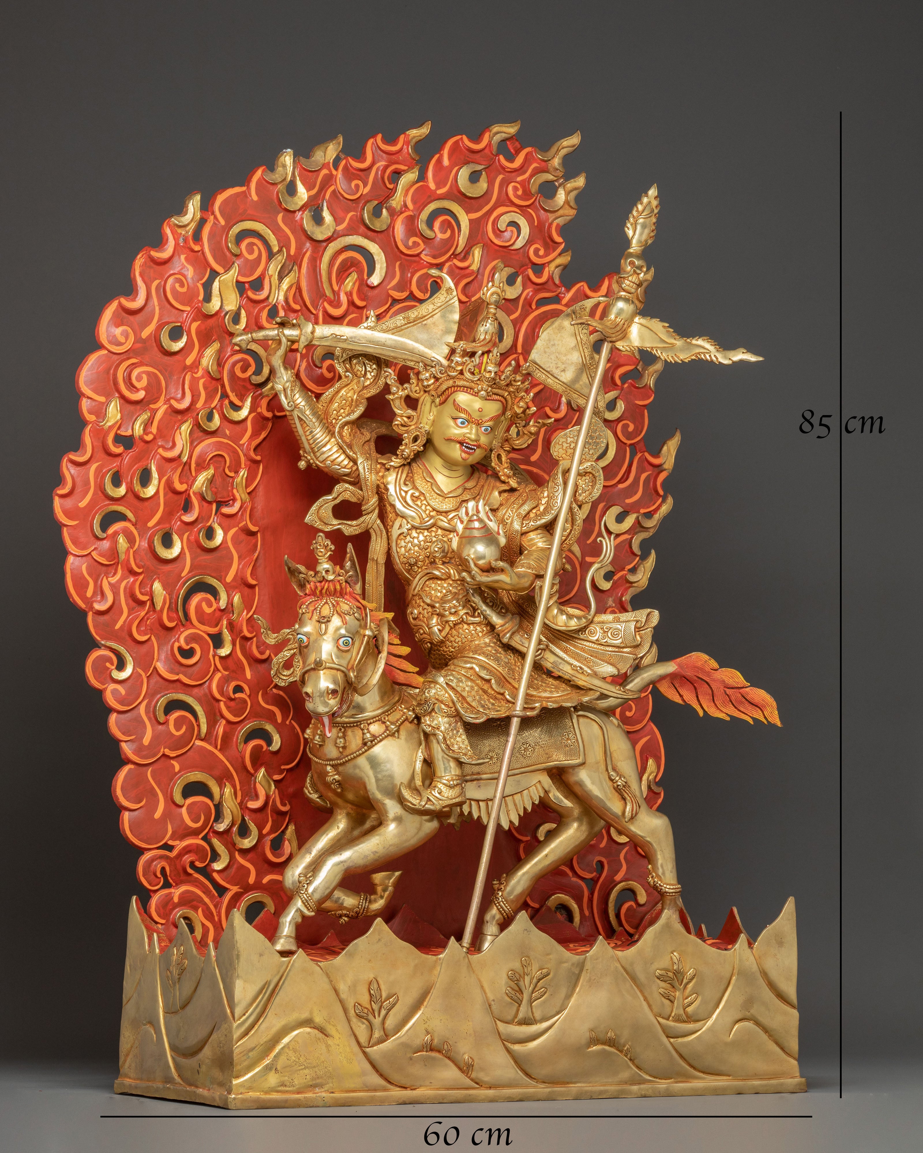 King Gesar Statue: The Lion King of Ling | Nepalese Handcrafted Masterpiece