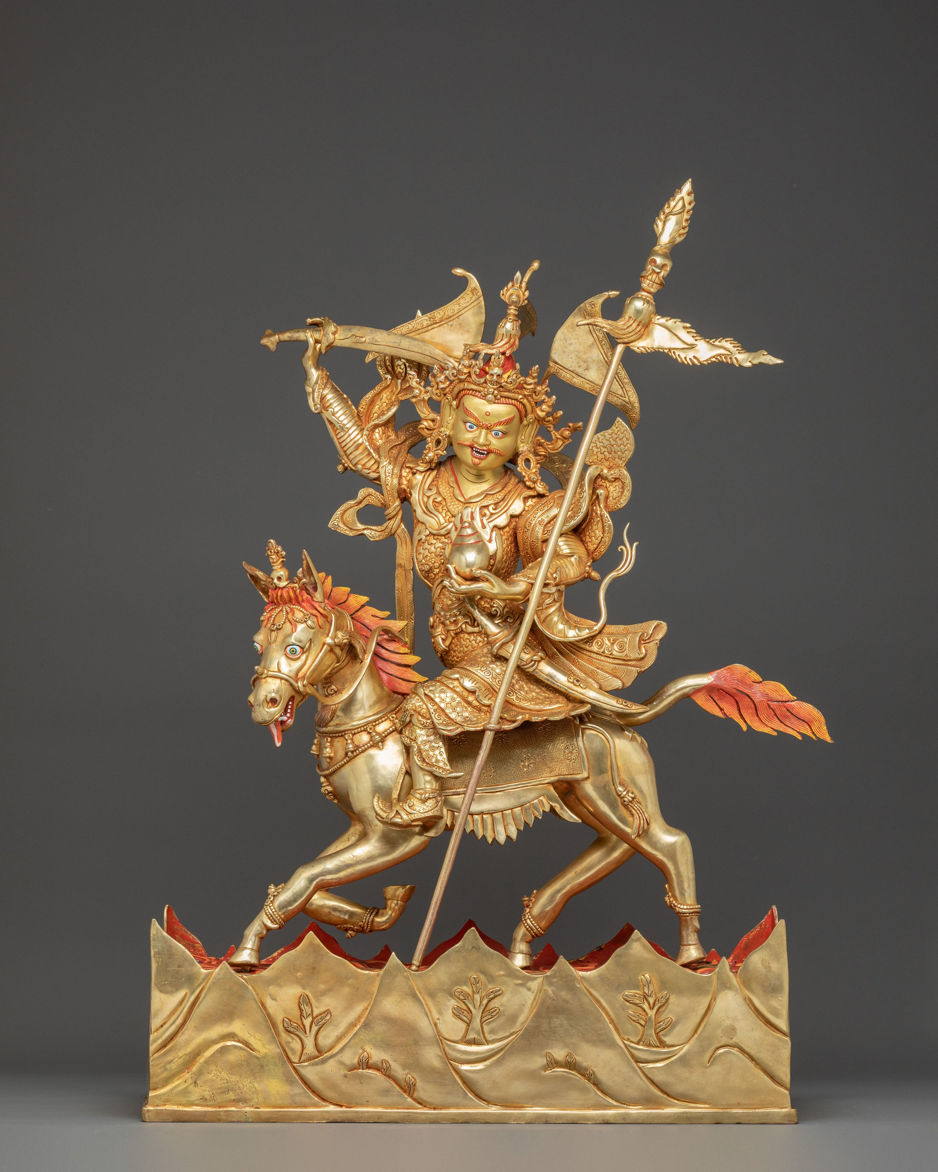 King Gesar Statue: The Lion King of Ling | Nepalese Handcrafted Masterpiece