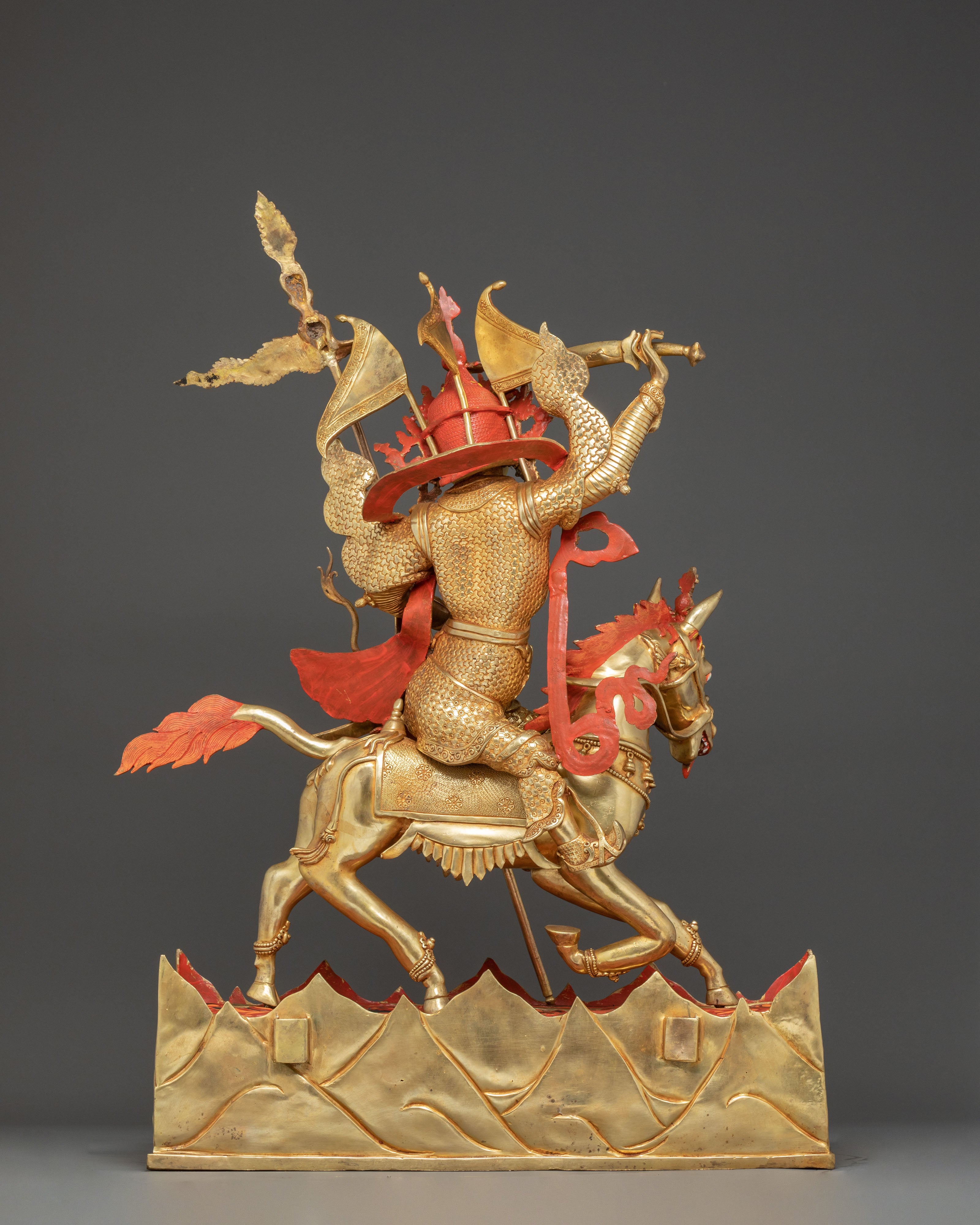 King Gesar Statue: The Lion King of Ling | Nepalese Handcrafted Masterpiece