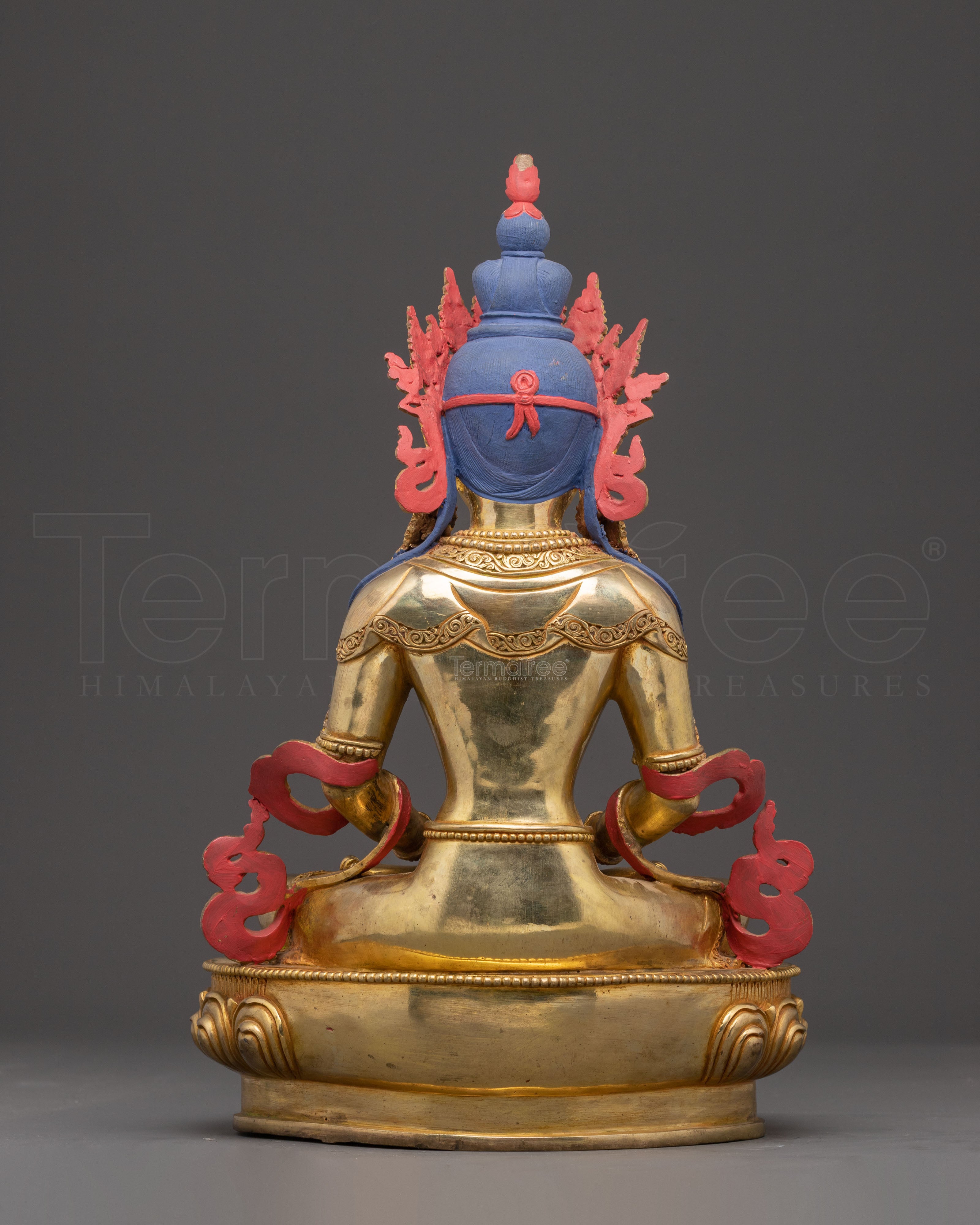 Handmade Statue of Amitayus Buddha | Traditional Himalayan Art