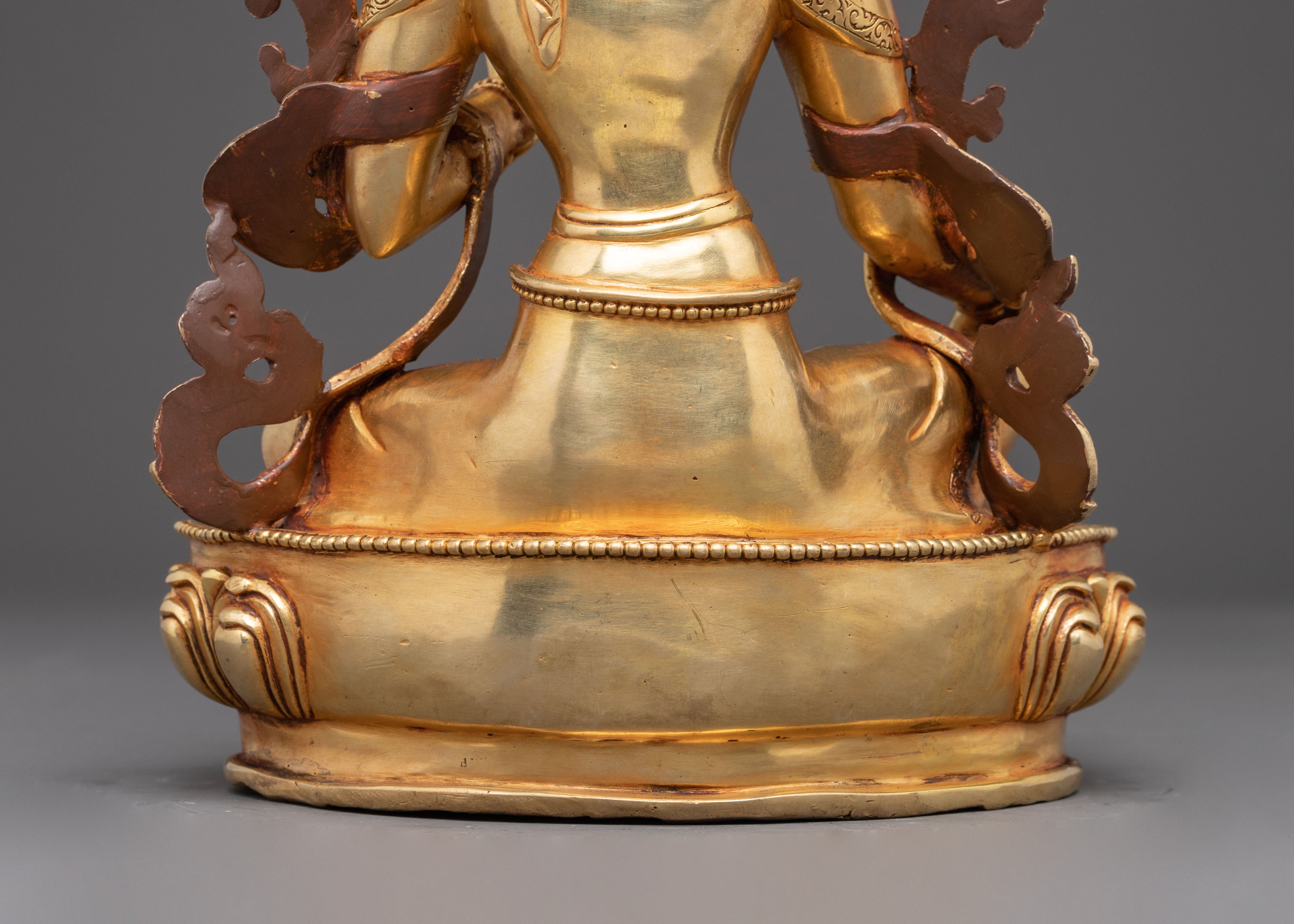 Handcrafted Mother Green Tara Sculpture for Altar