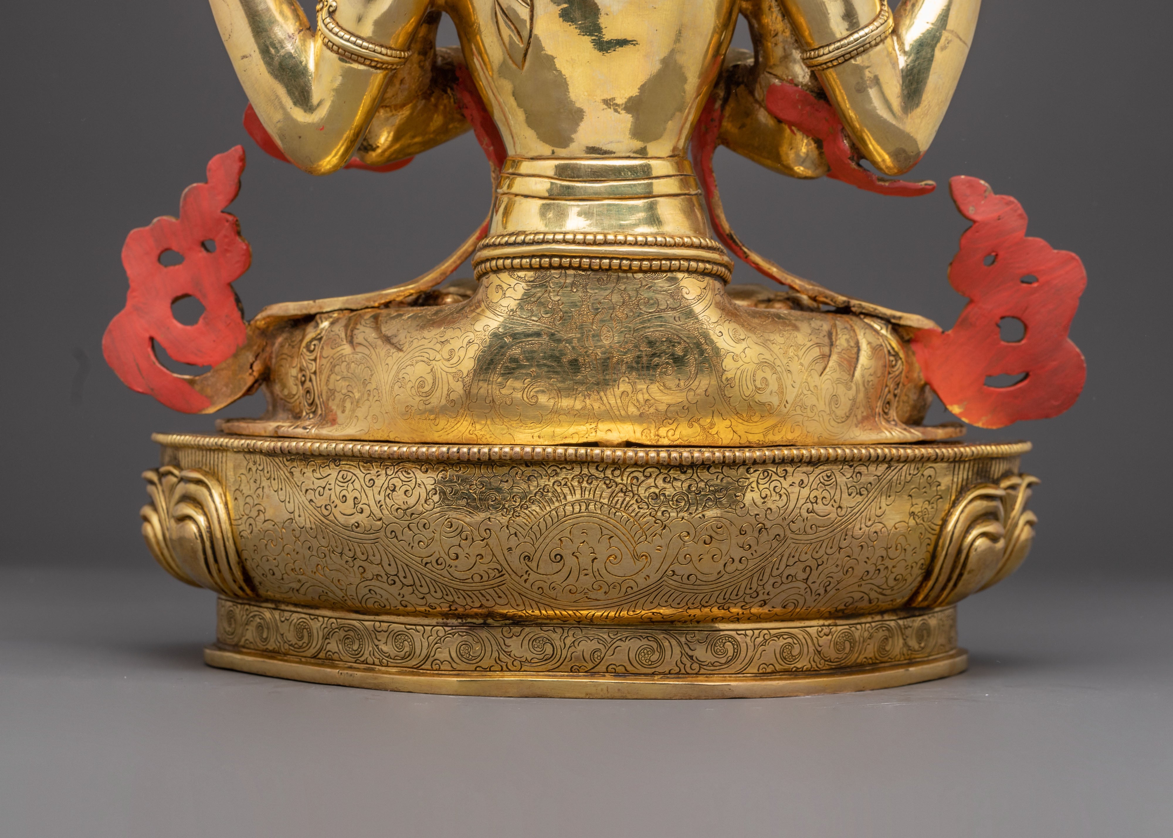 Handmade Golden Avalokiteshvara Statue | The Compassion Bodhisattva