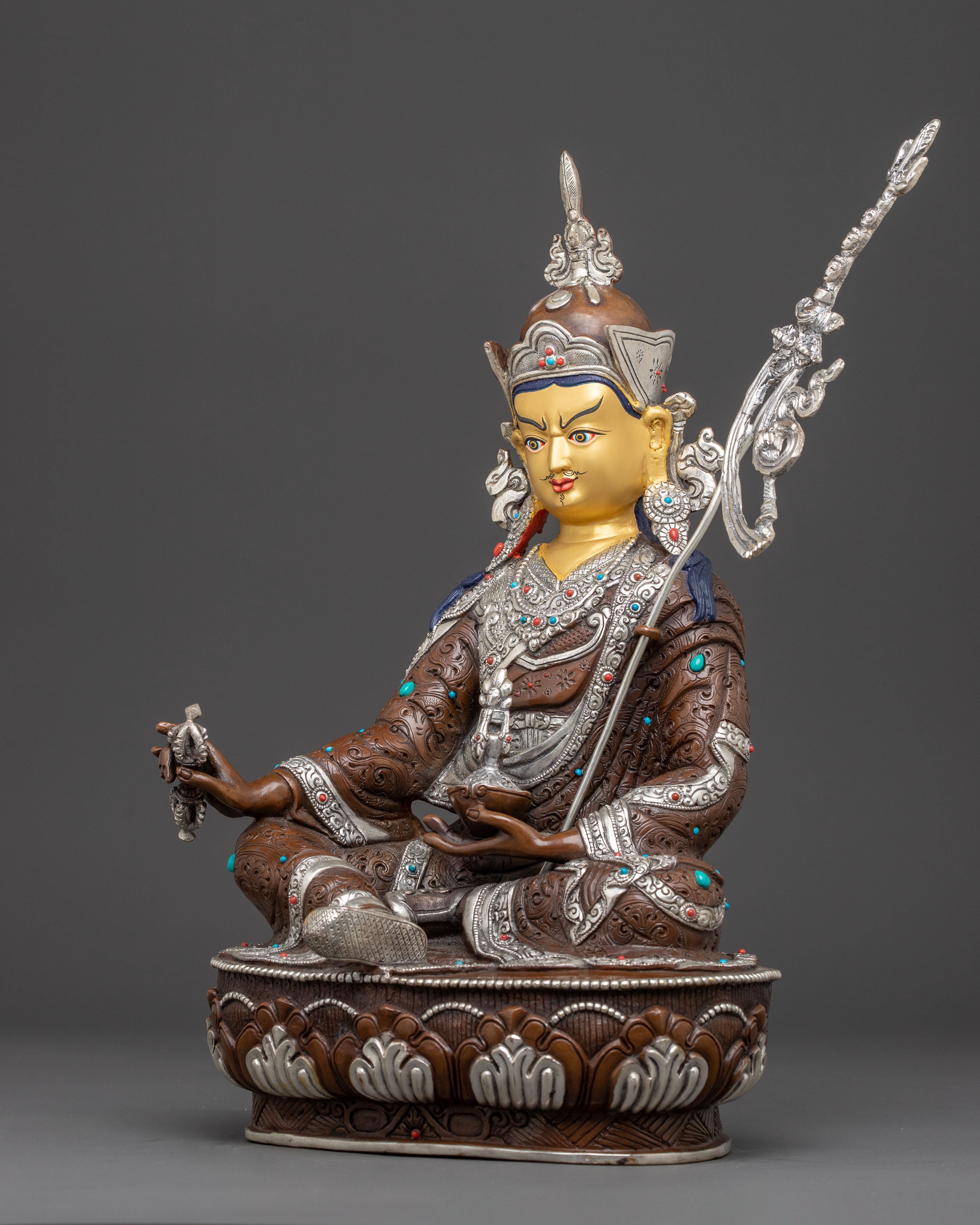 Vajrayana Revered Guru Padmasambhava Statue | Tantric Master
