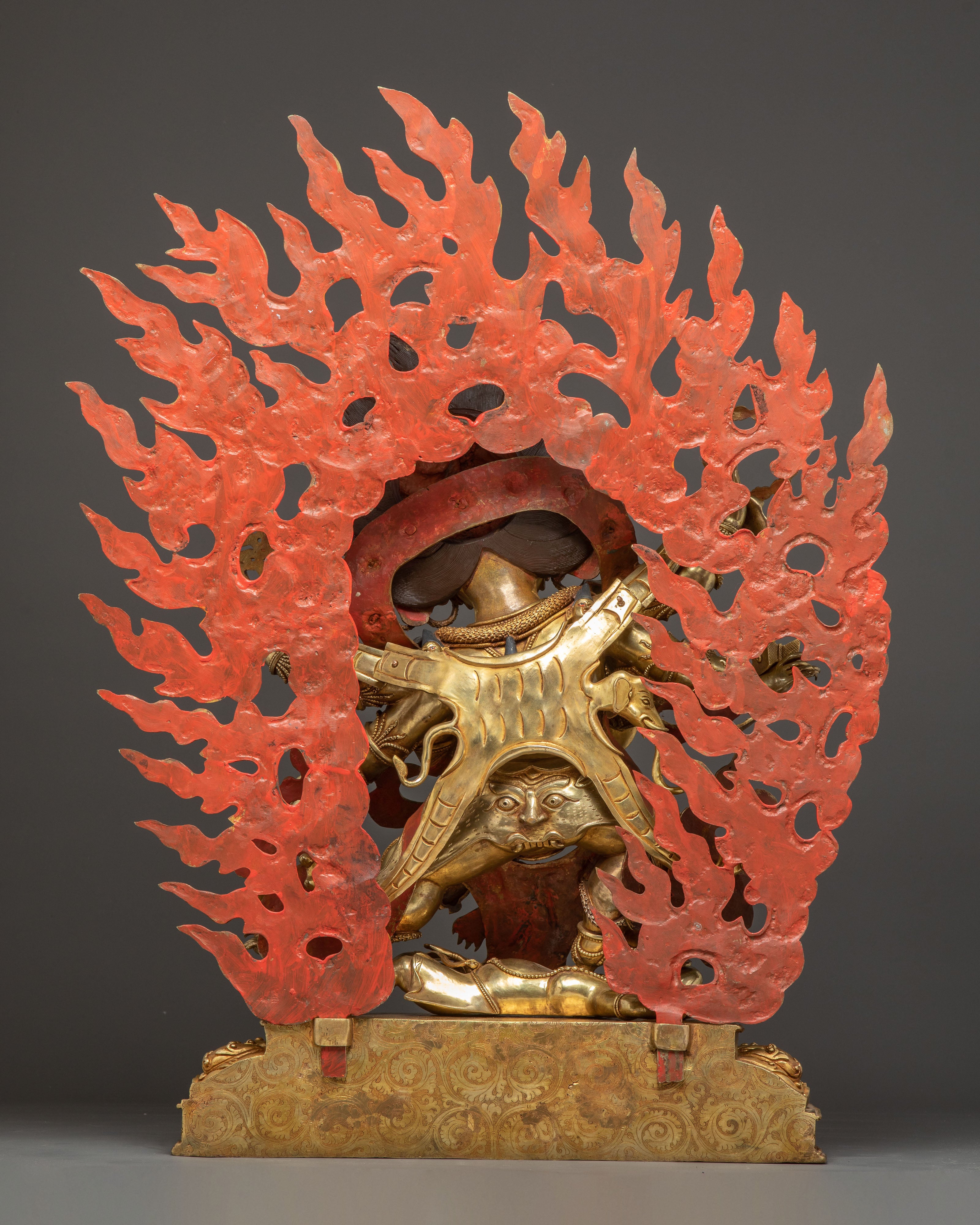 Statue of Wrathful Six-Armed Mahakala | Protector Deity of Dharma