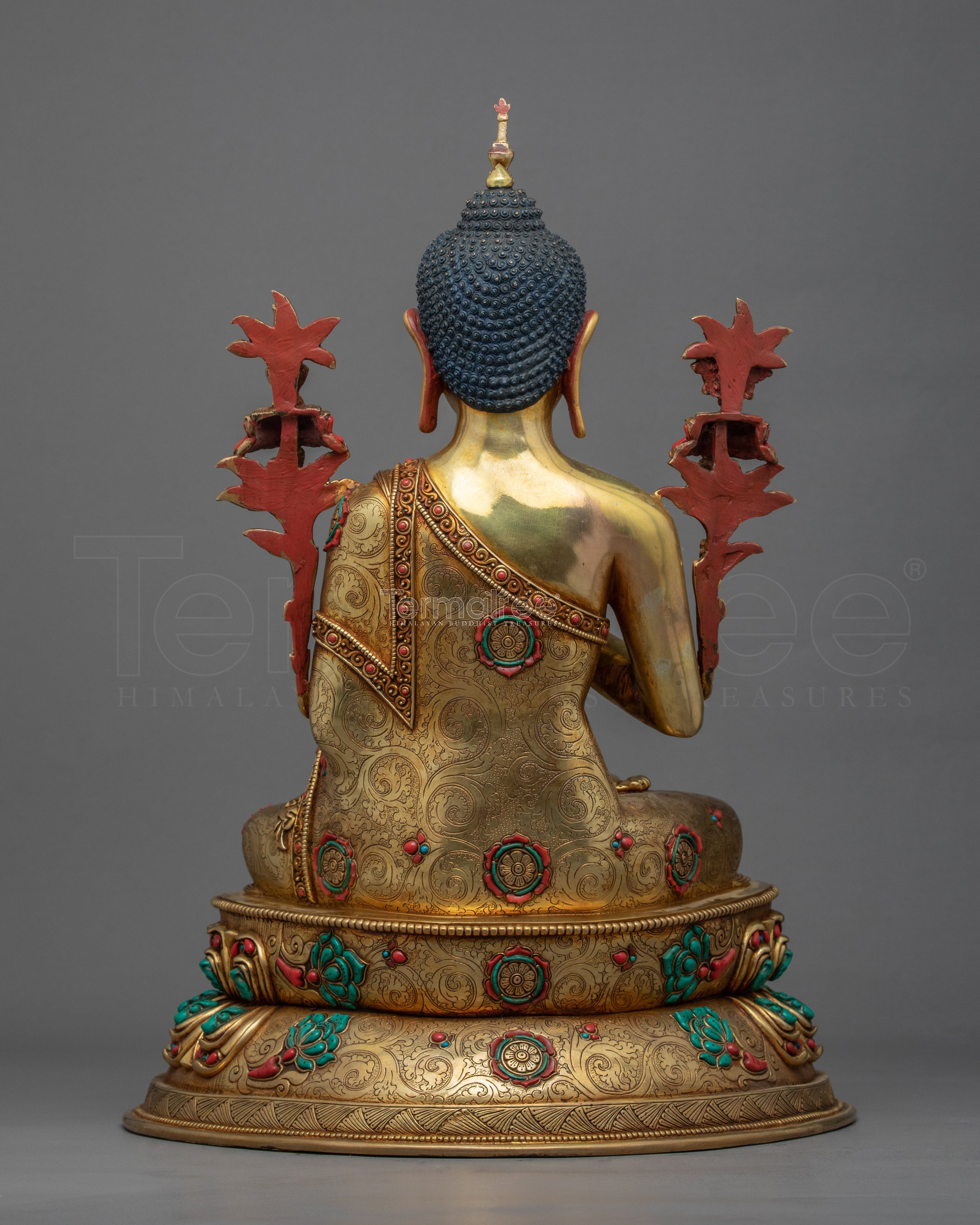 Maitreya Future Buddha Statue | Gold Plated Tibetan Himalayan Art - Termatree