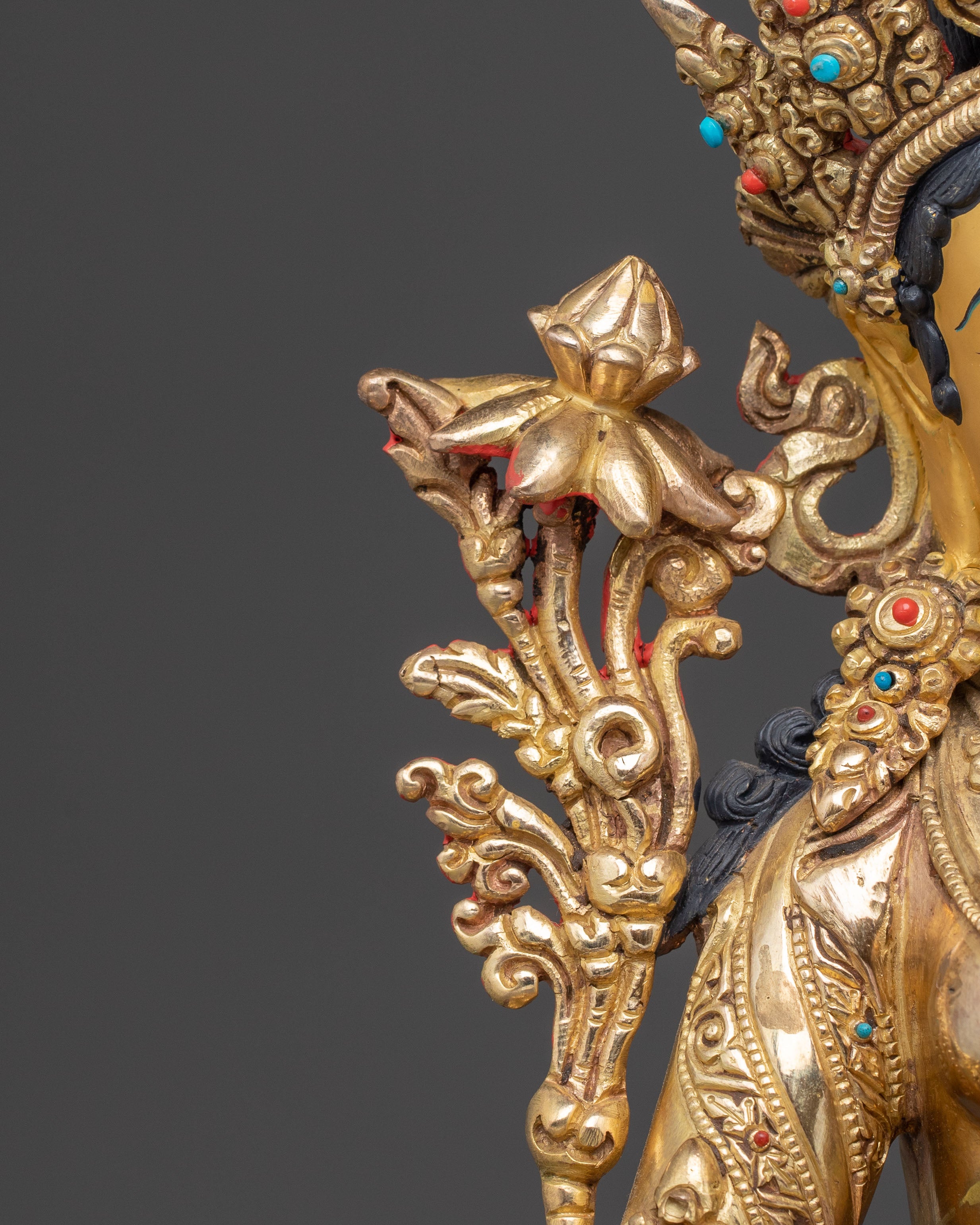 Green Tara Golden Statue: Mother of Liberation | Goddess of Compassion