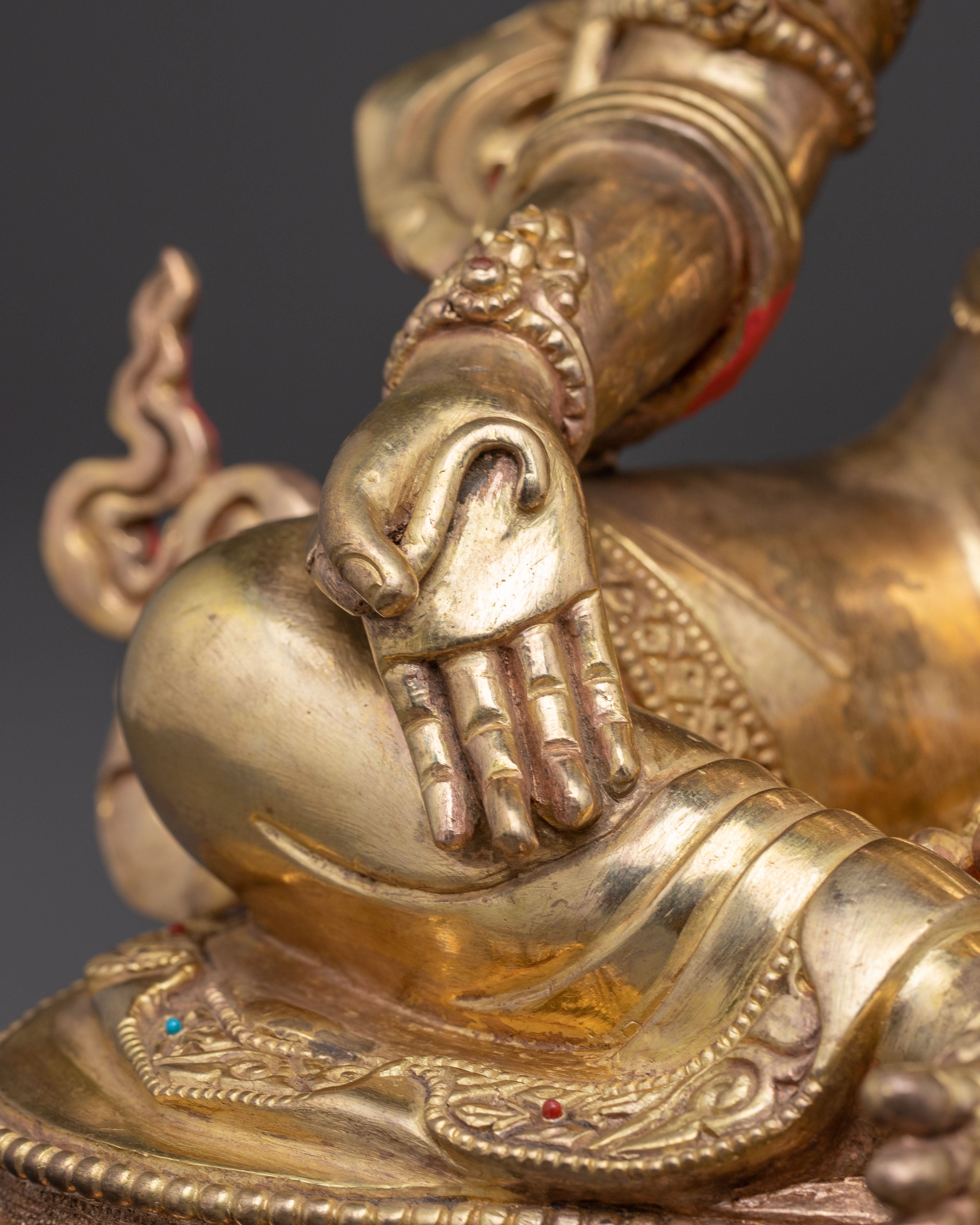 Green Tara Golden Statue: Mother of Liberation | Goddess of Compassion