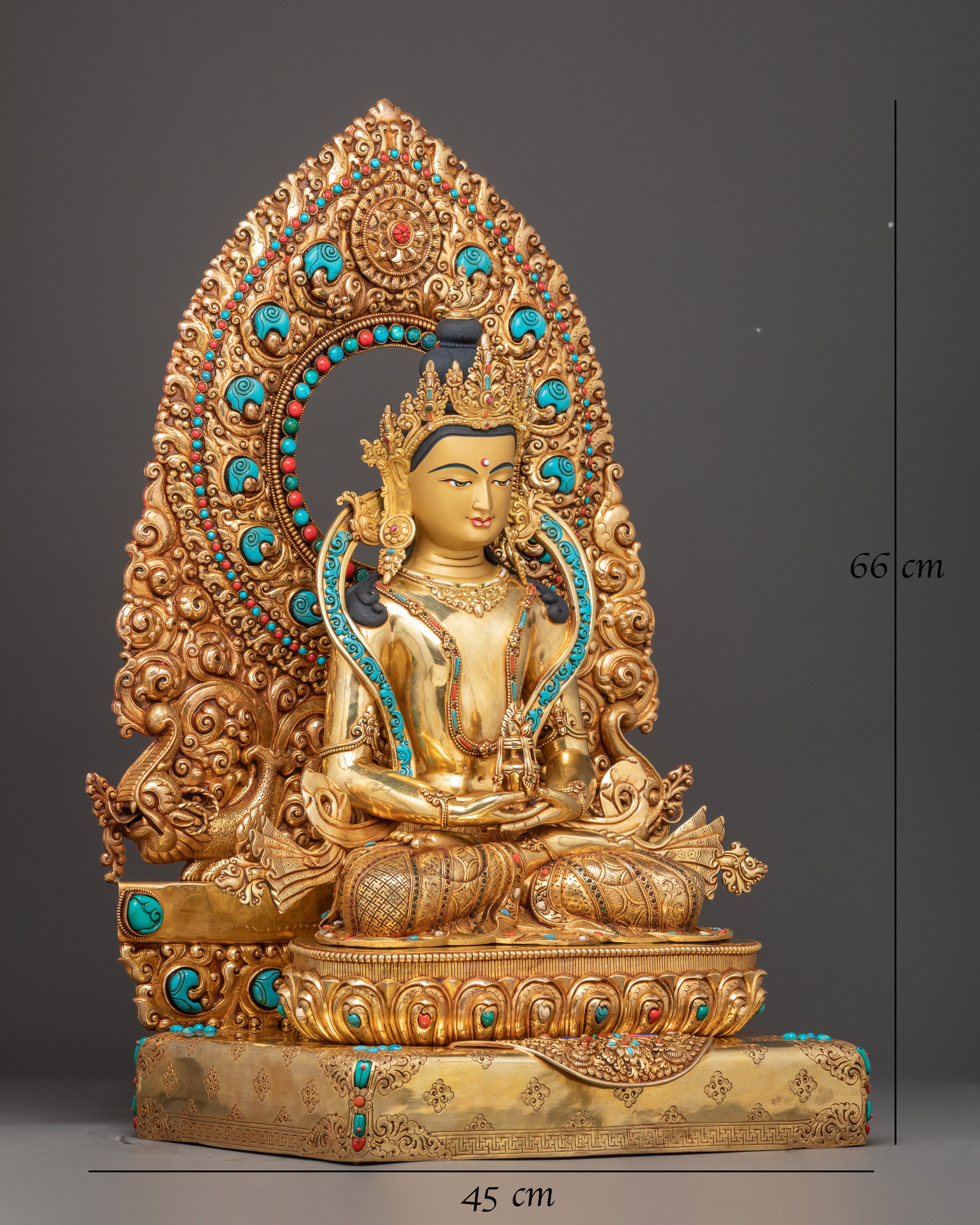 Golden Handmade Bodhisattva Set Statue | Sacred Buddhist Altar Display