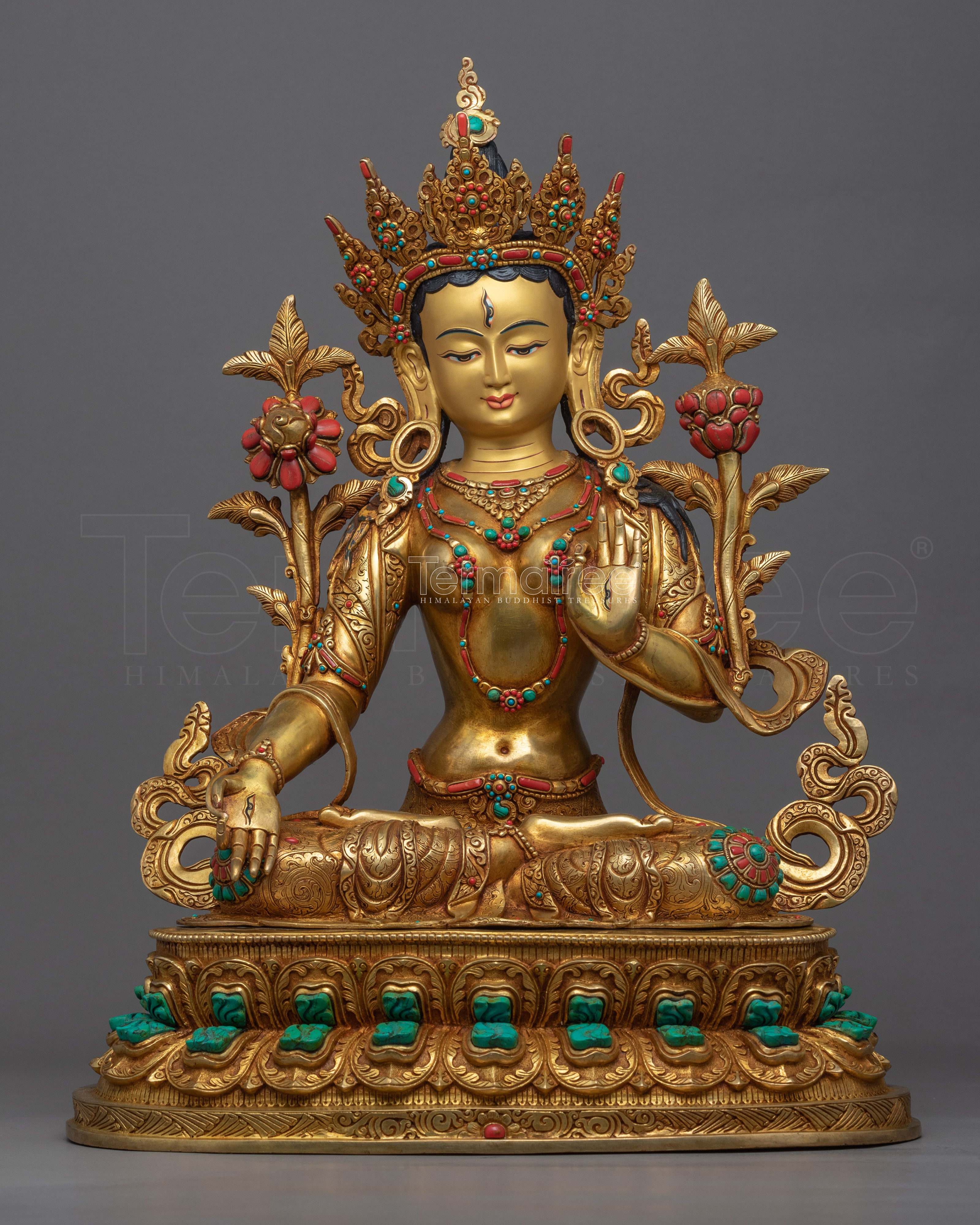 Tara The Female Buddha Statue | The Deity Of Long Life Sculpture - Termatree