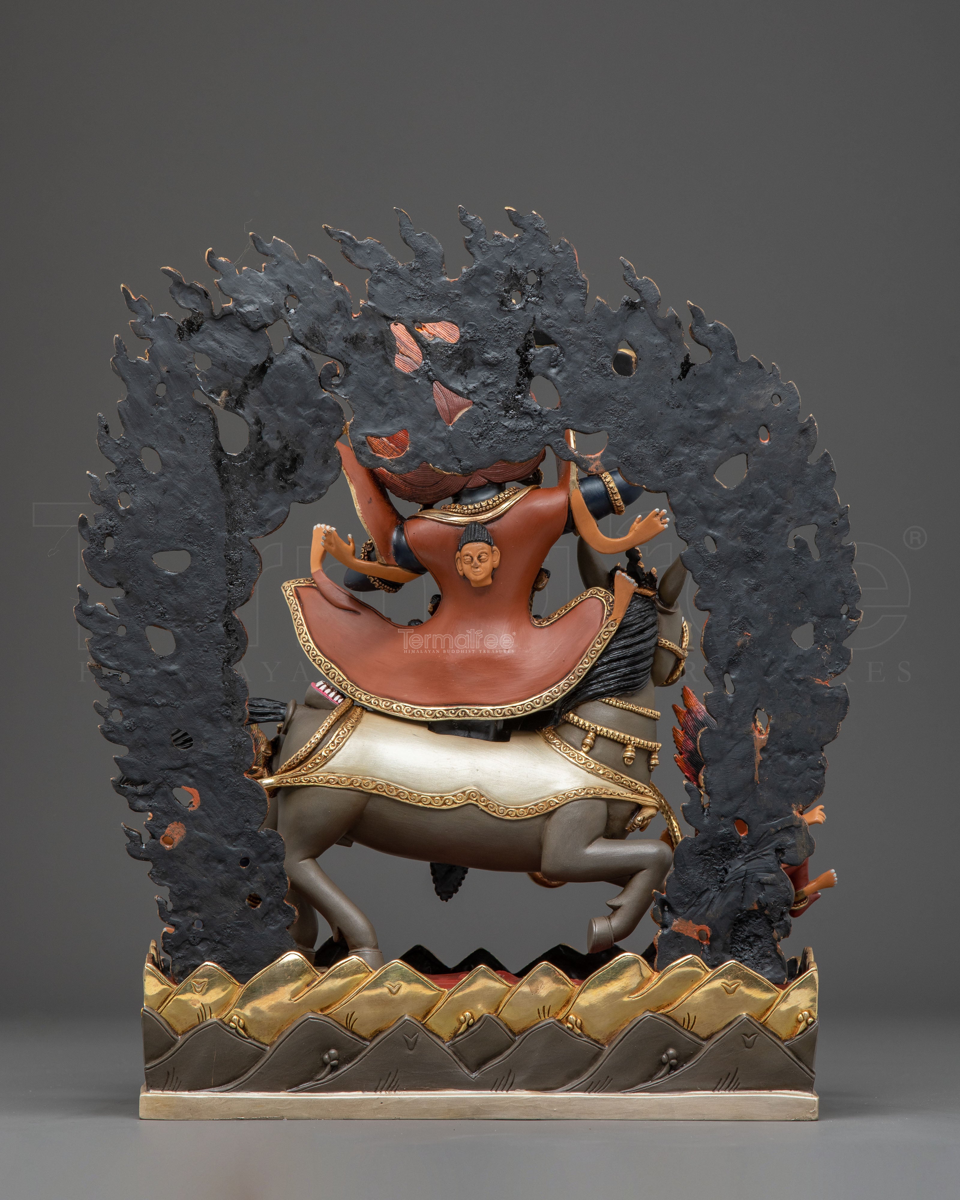 Palden Lhamo: 24k Gold Gilded Wrathful Protector